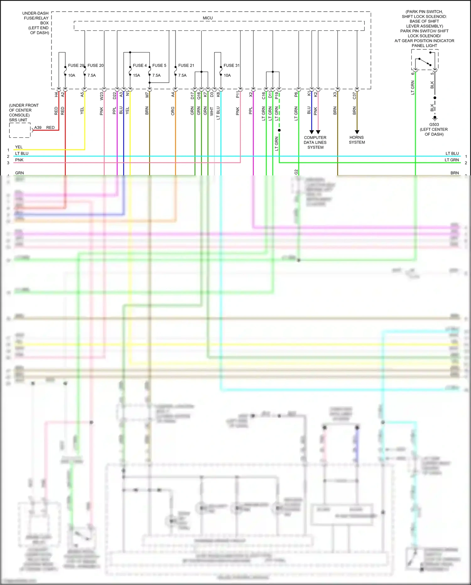 Acura RDX II facelift (2015-2018) computer data lines system wiring diagram  (3 of 64)