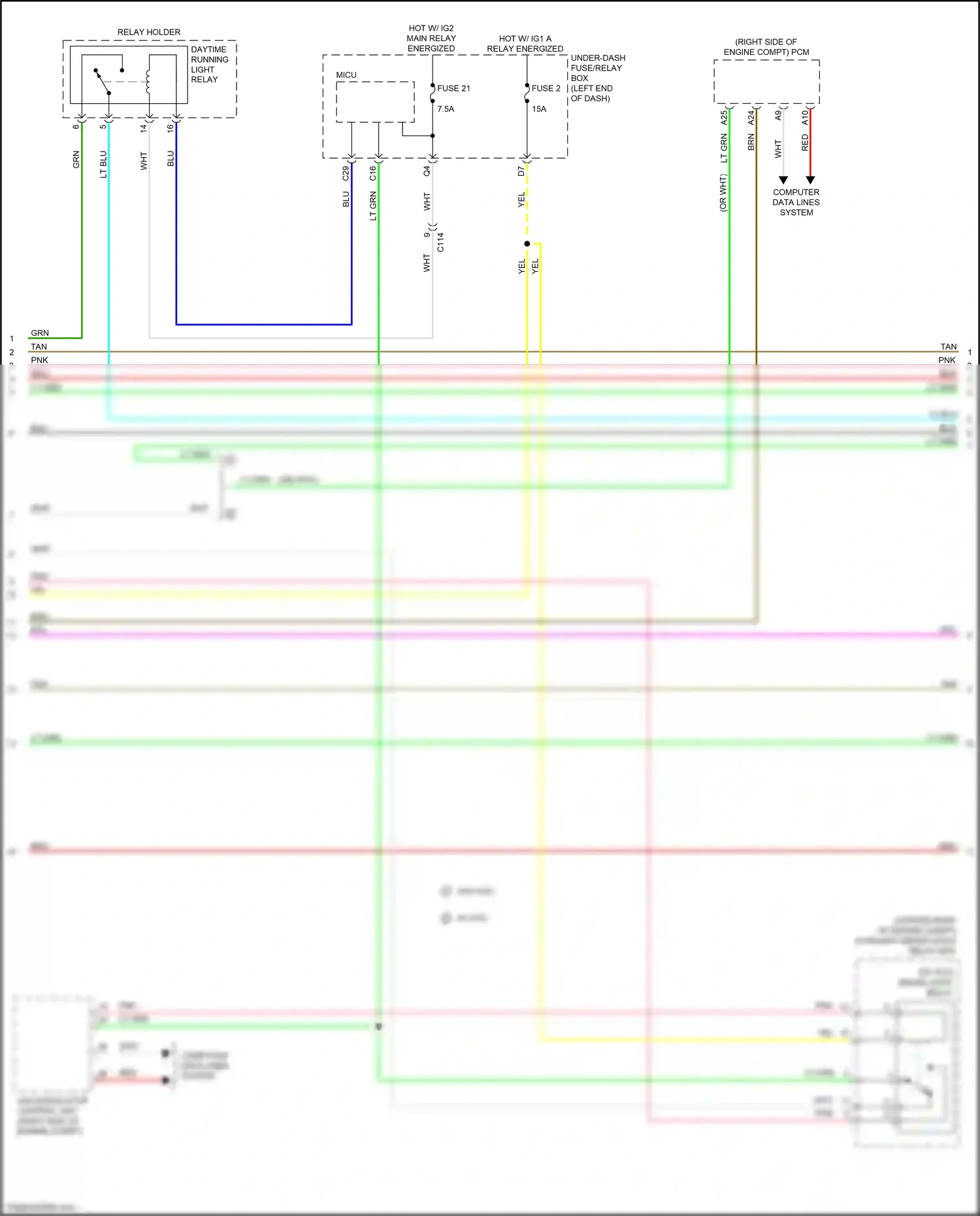 Acura RDX II facelift (2015-2018) computer data lines system wiring diagram  (25 of 64)