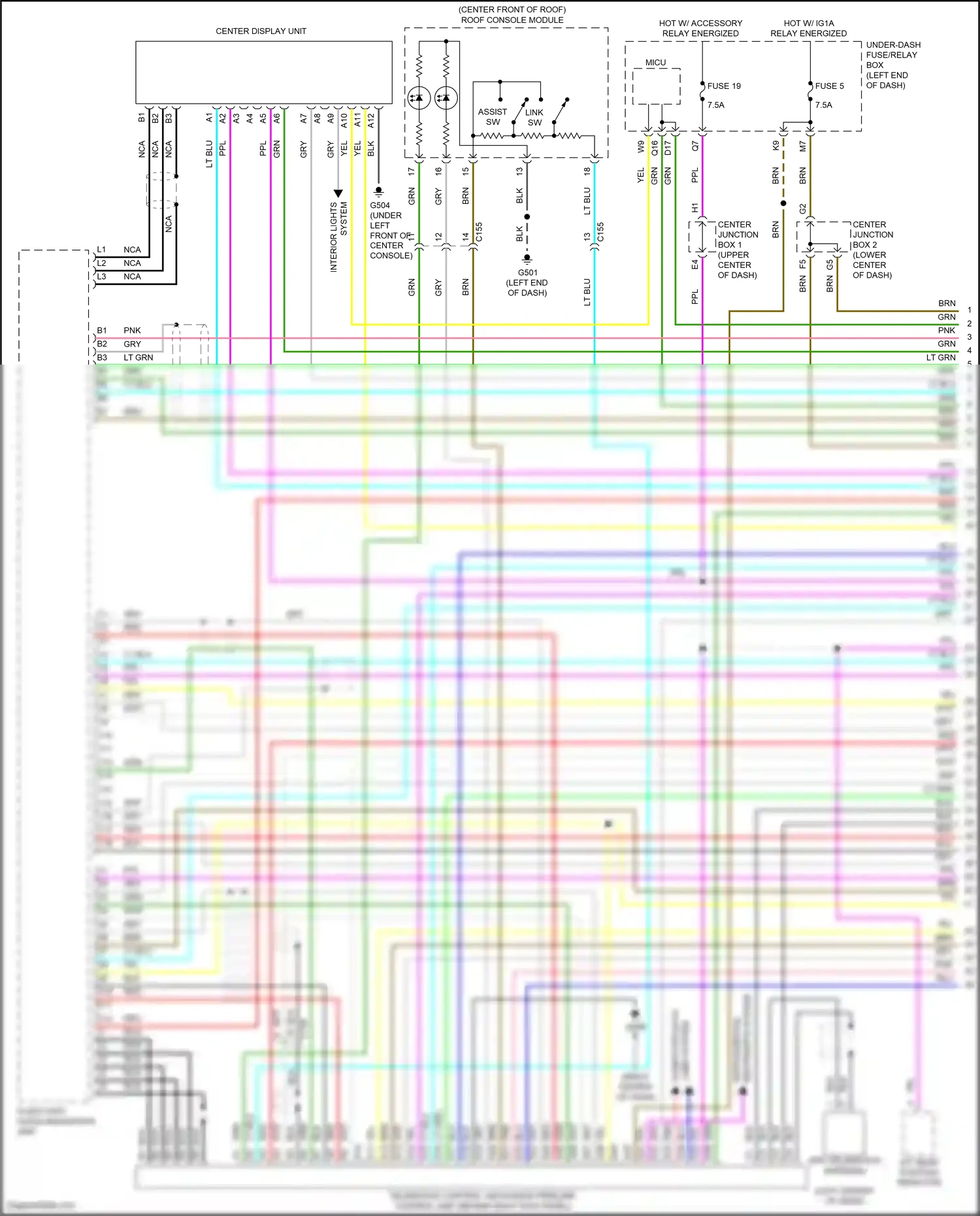 Acura RDX II facelift (2015-2018) computer data wiring diagram  (2 of 9)