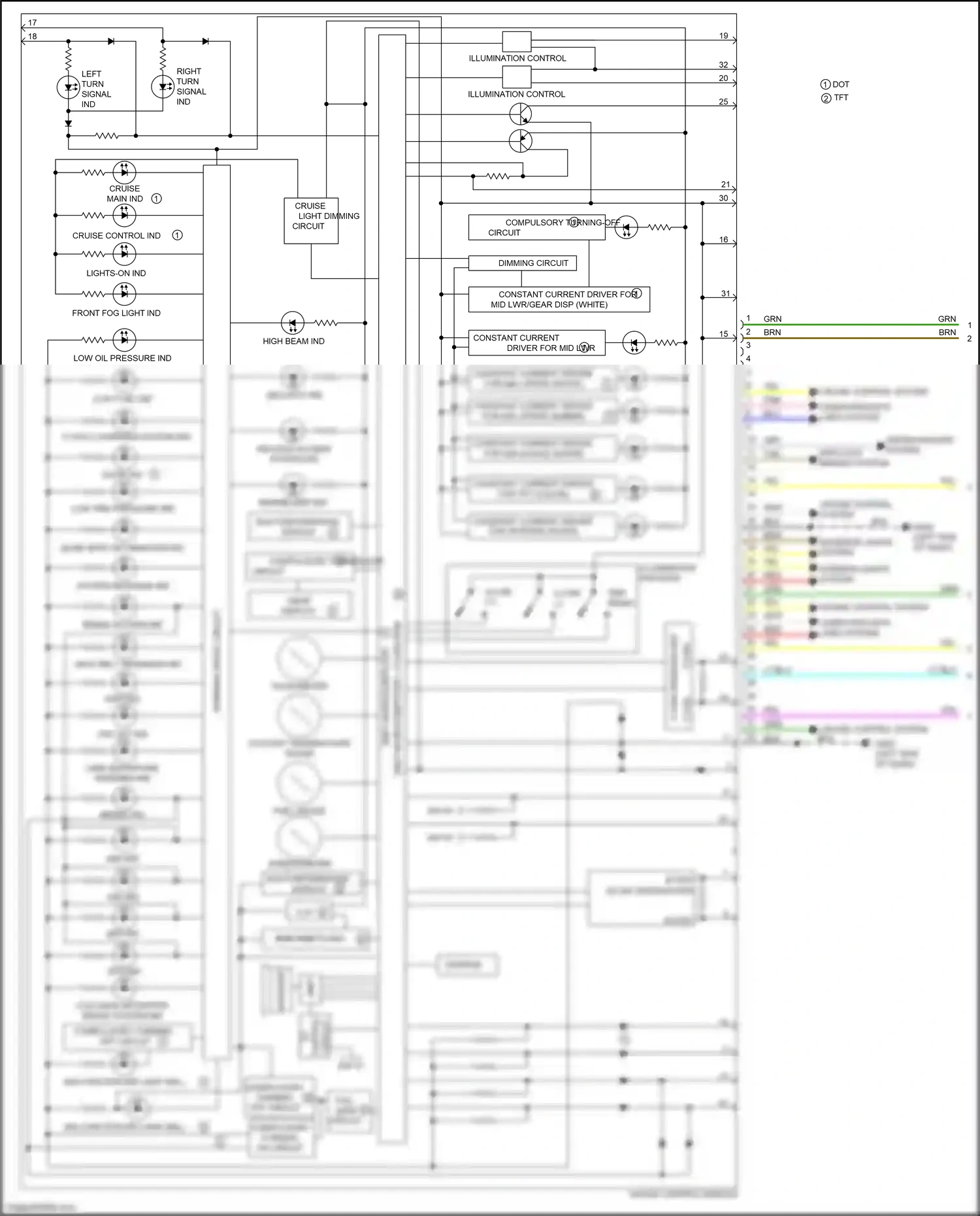 Acura RDX II facelift (2015-2018) illumination encoder wiring diagram  (2 of 3)