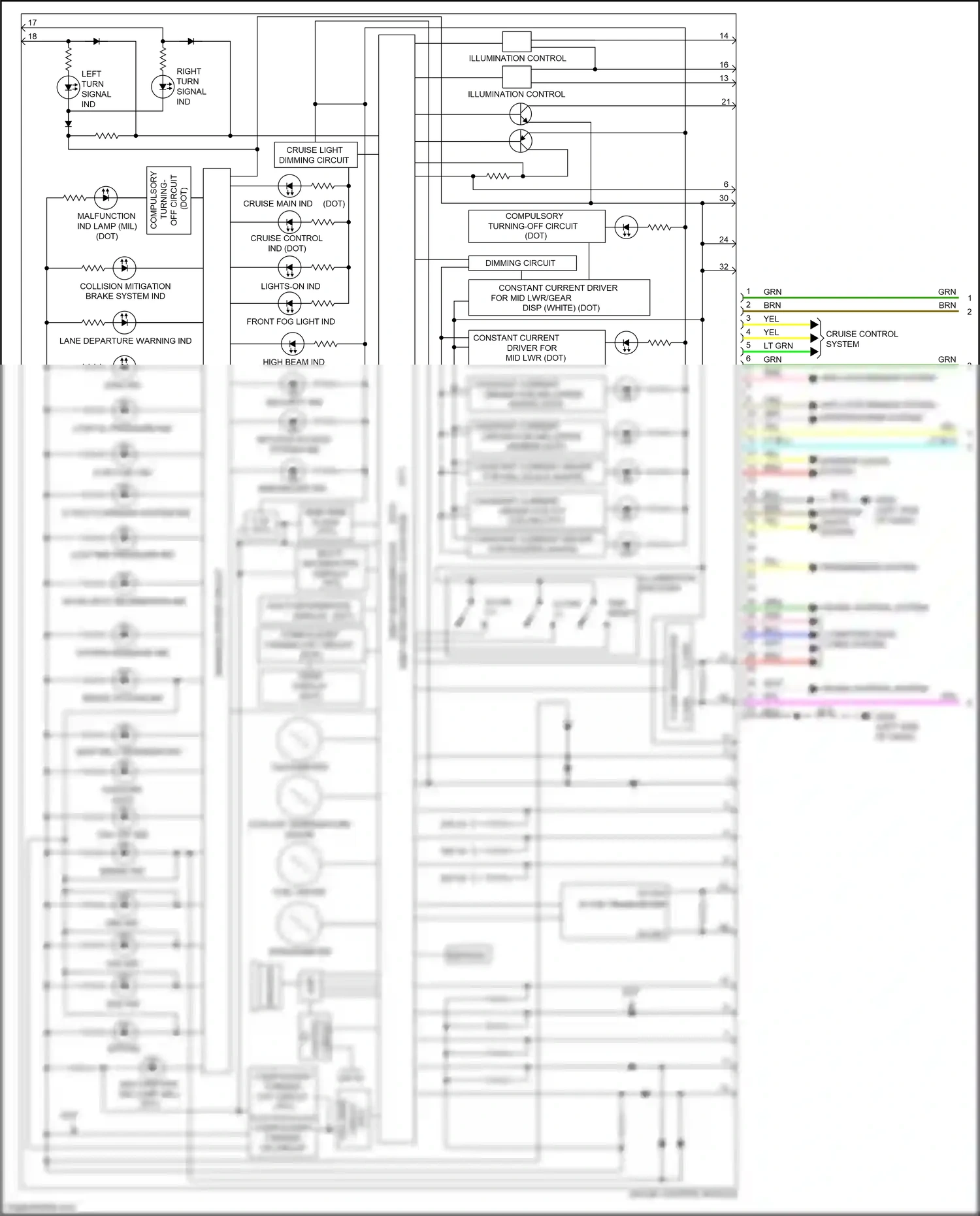 Acura RDX II facelift (2015-2018) illumination encoder wiring diagram  (1 of 3)