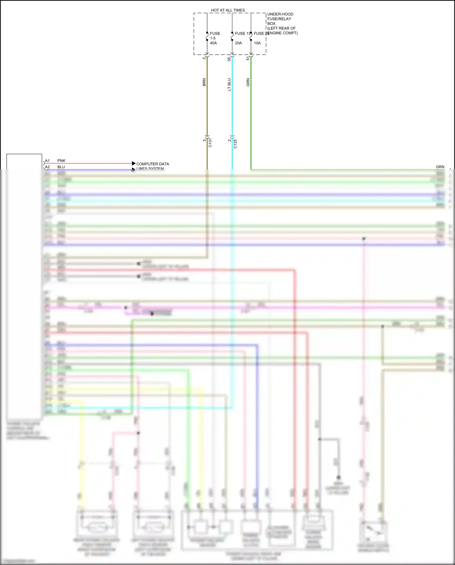 Acura RDX II facelift (2015-2018) tailgate outer handle switch wiring diagram  (3 of 3)