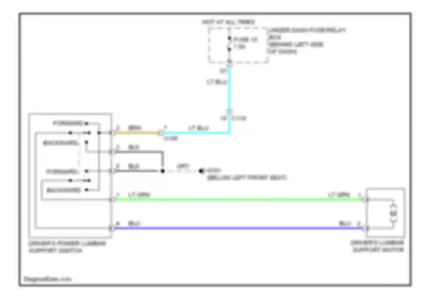 RDX Acura II (2013-2015): Driver"s lumbar circuit