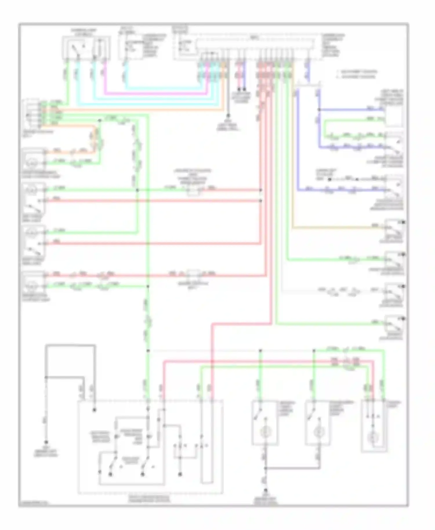 Wiring diagram ceiling light for Acura RDX II (2013-2015) (1 of 2)