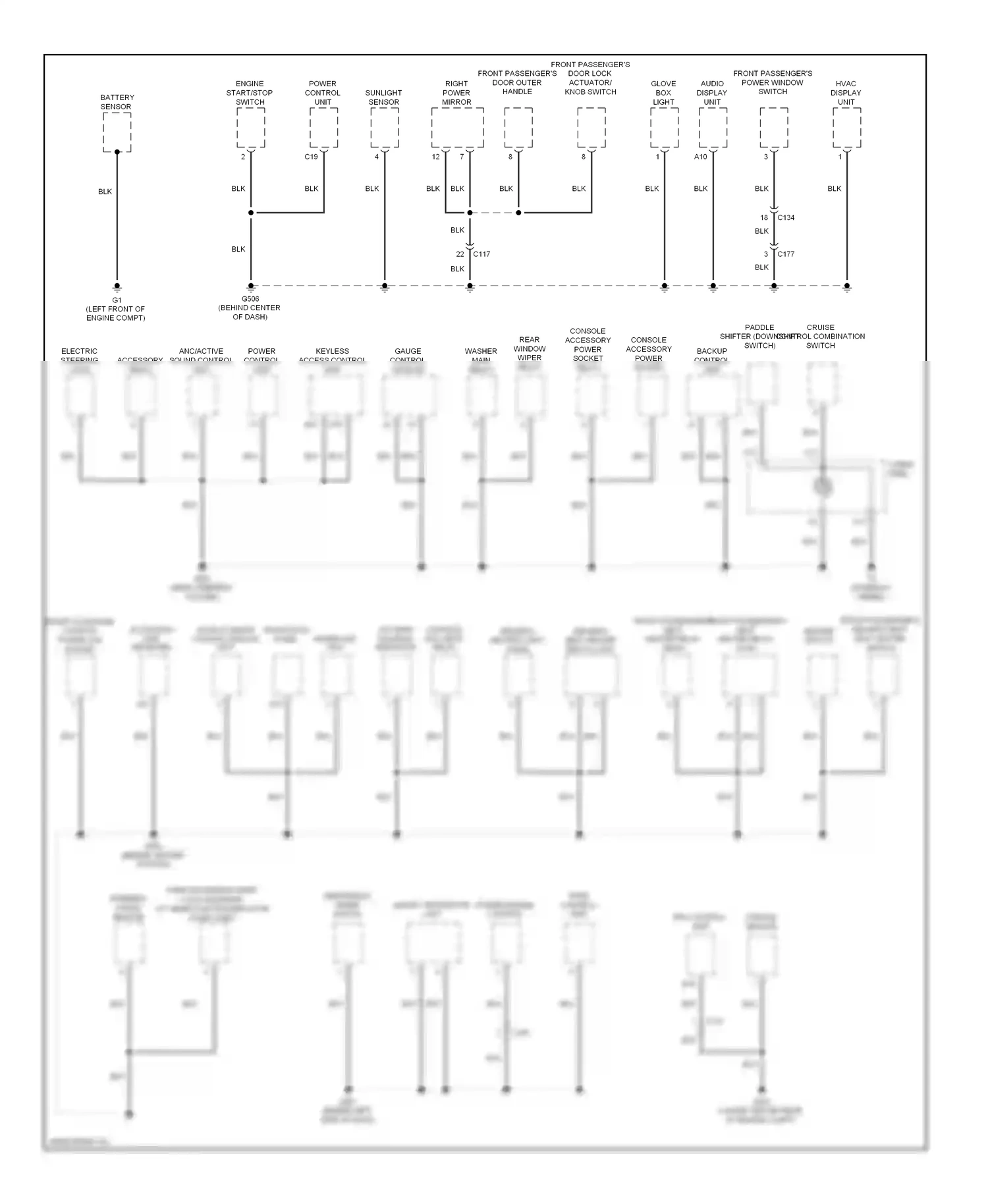Acura RDX II (2013-2015) console accessory power socket wiring diagram  (1 of 2)