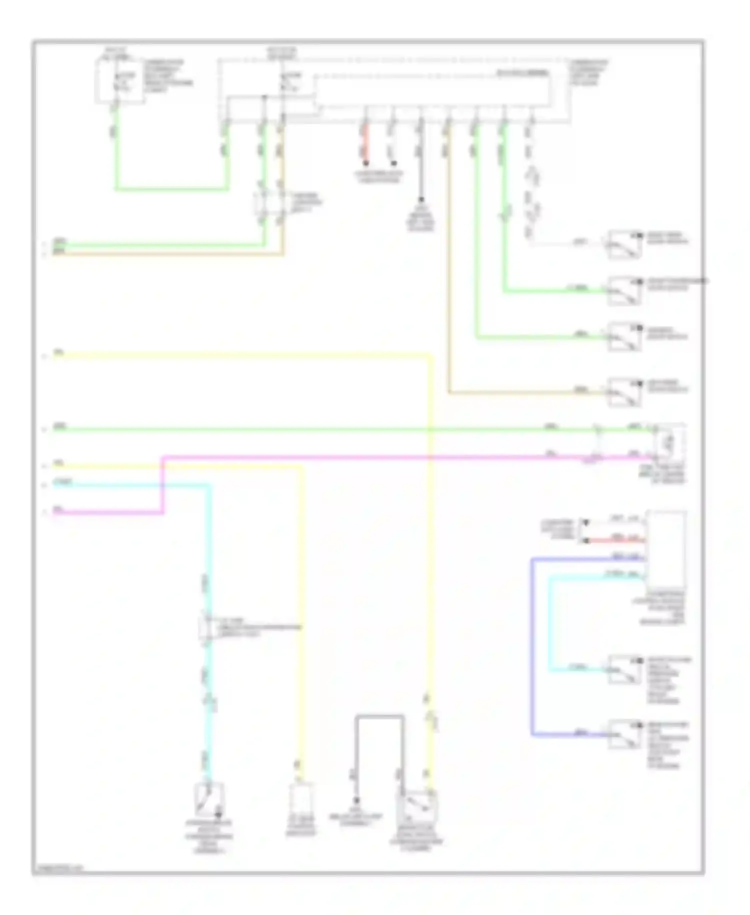 Wiring diagram driver's door switch for Acura RDX II (2013-2015) (5 of 7)