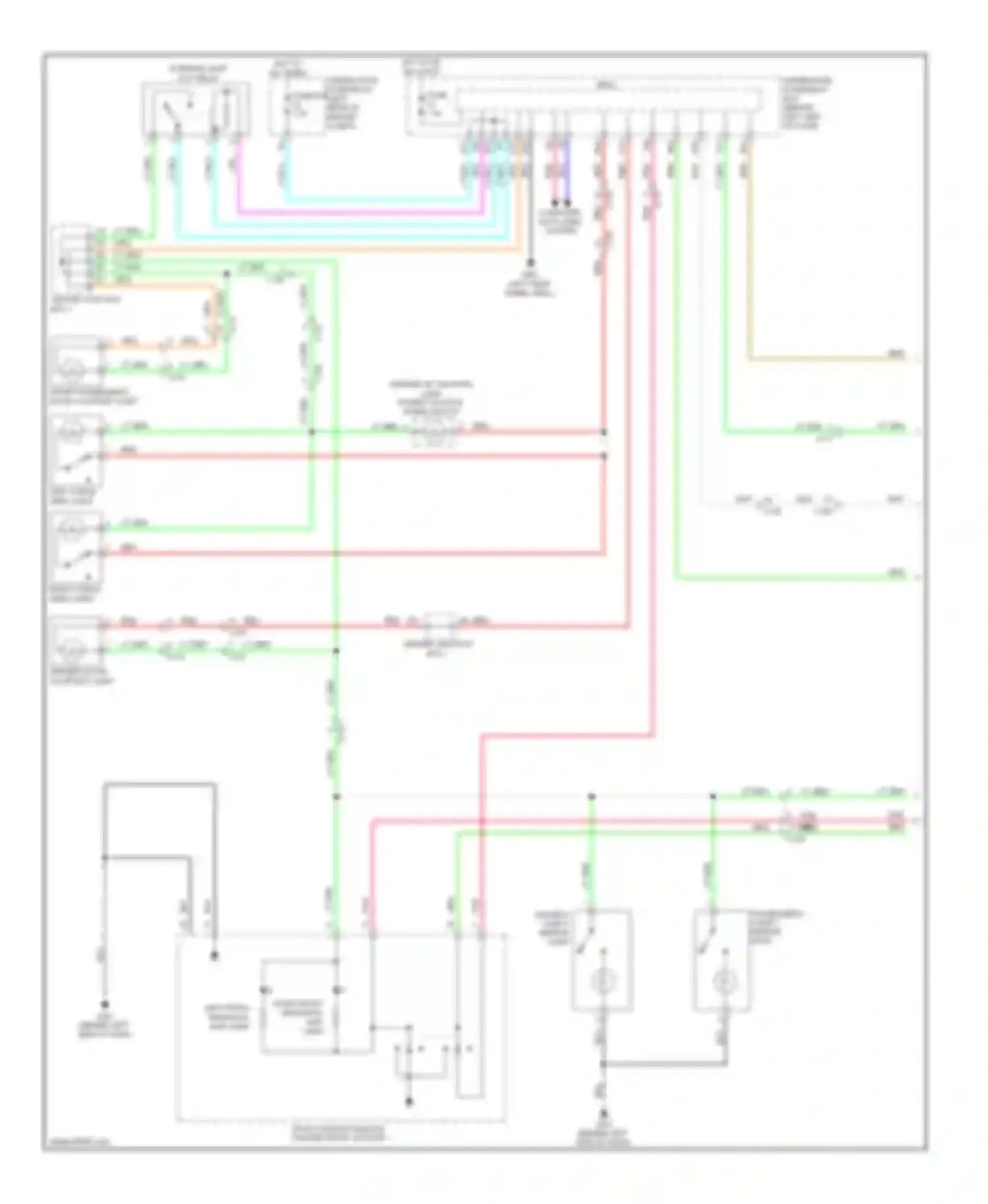 Wiring diagram driver's vanity mirror light for Acura RDX II (2013-2015) (2 of 3)