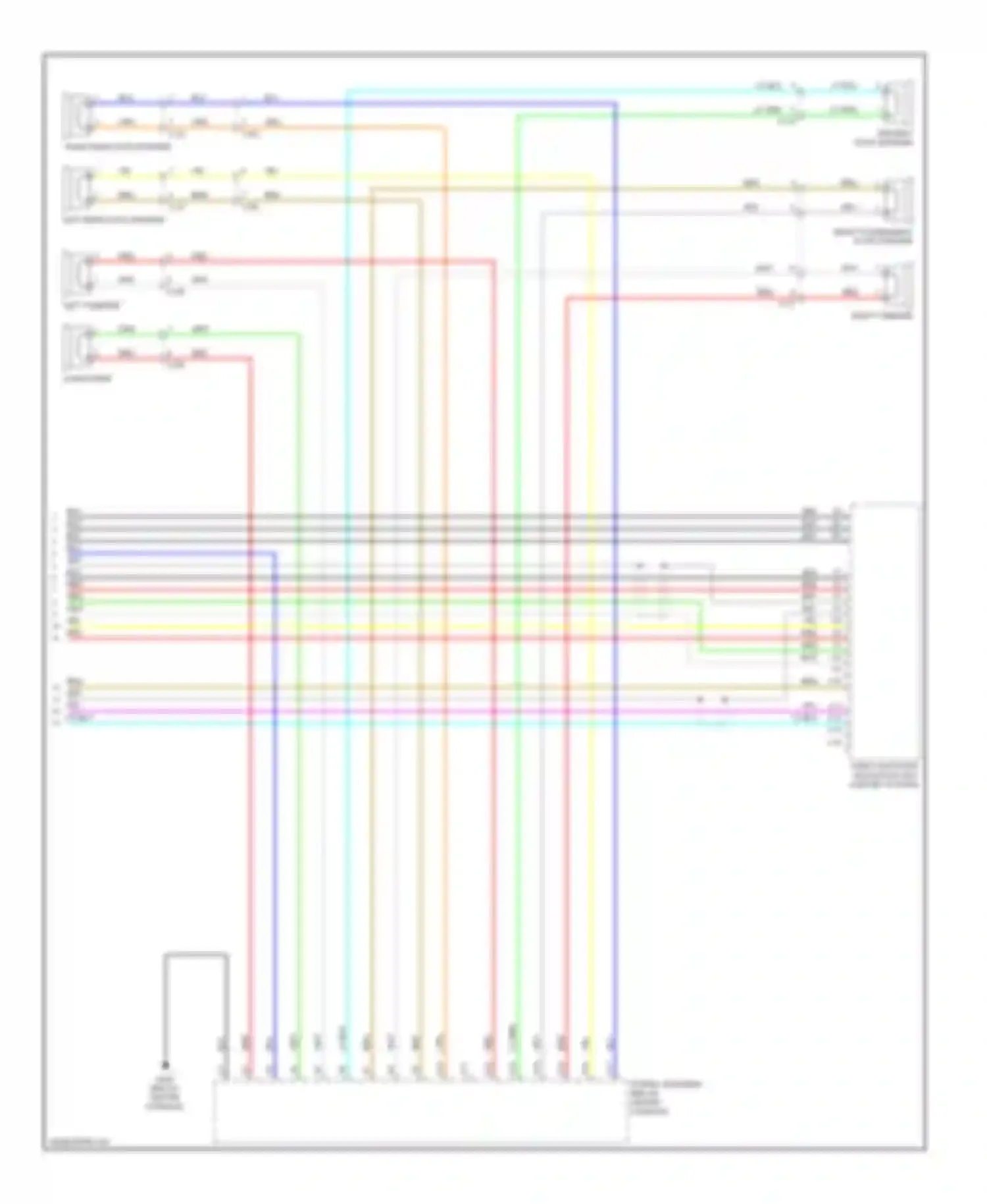 Wiring diagram right rear door speaker for Acura RDX II (2013-2015) (3 of 3)