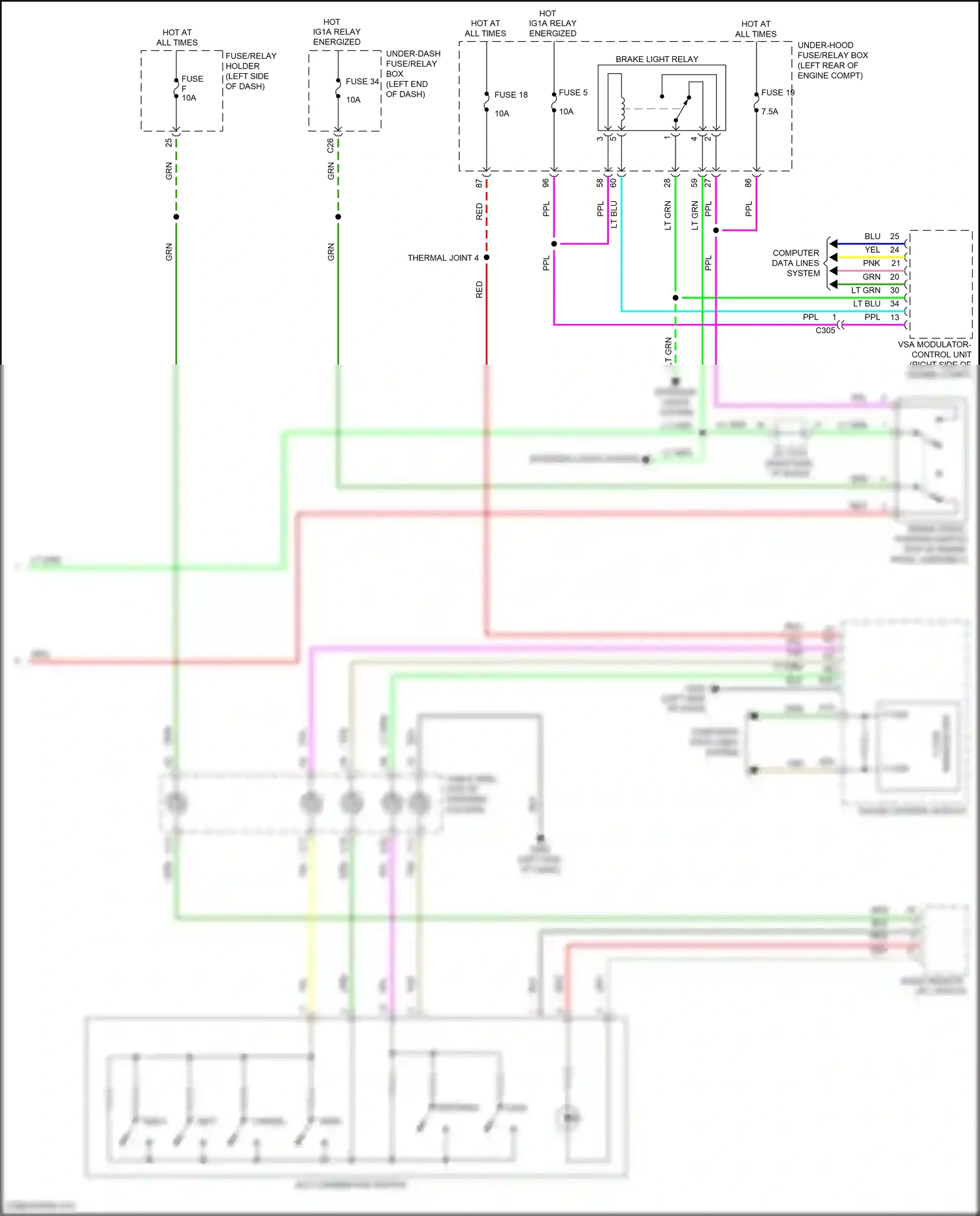 Acura RDX III (2018-2021) computer data lines system wiring diagram  (32 of 78)
