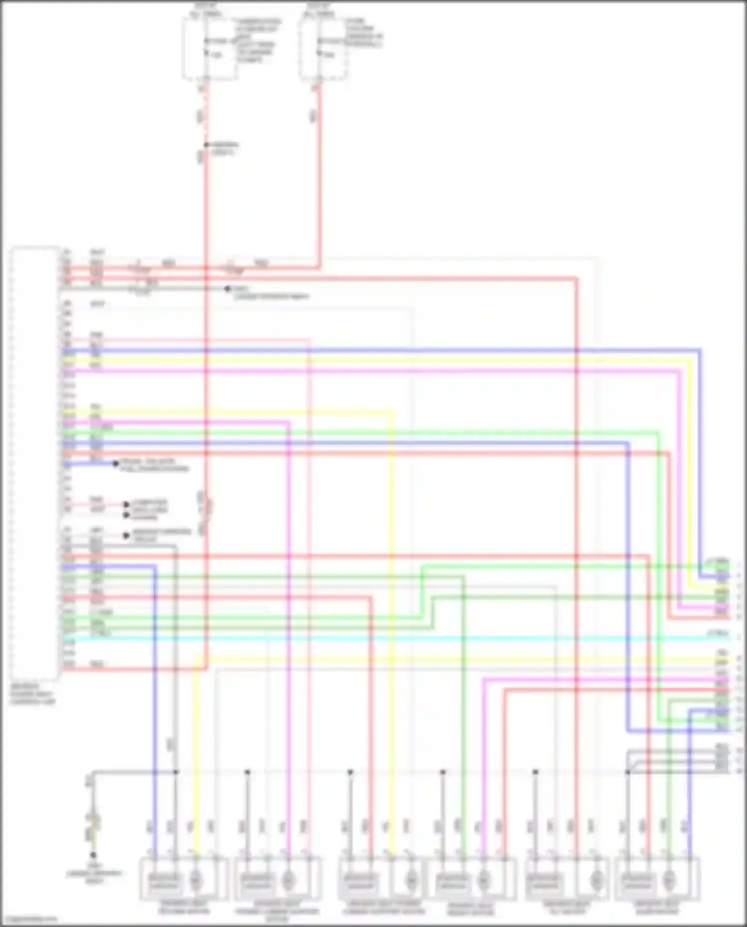 Wiring diagram driver's power seat control unit for Acura RDX III (2018-2021) (2 of 9)