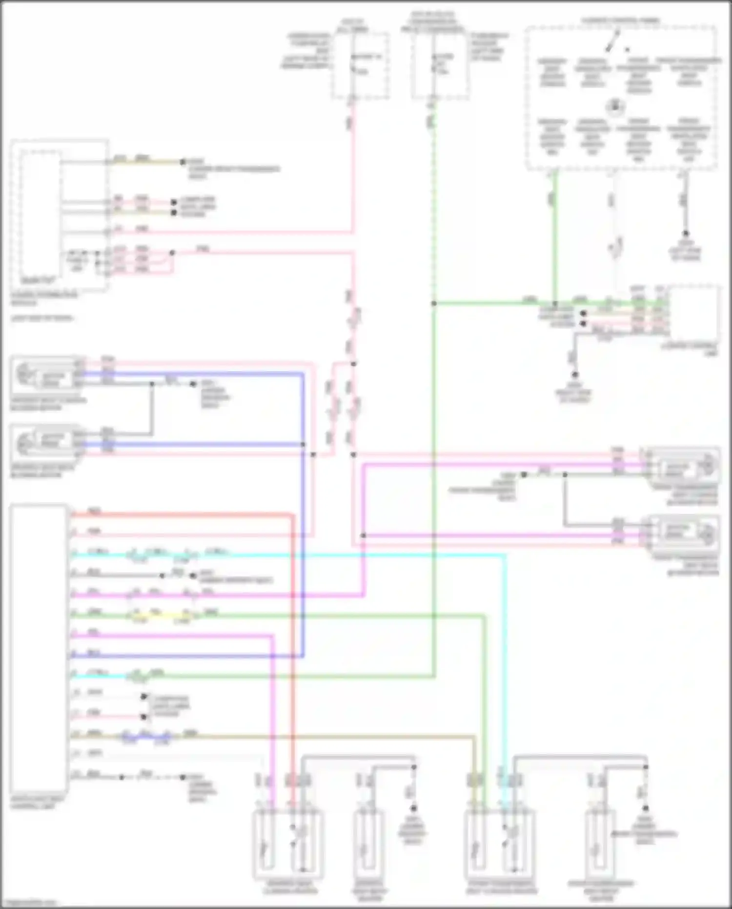 Wiring diagram driver's seat heater switch ind for Acura RDX III (2018-2021) (2 of 2)