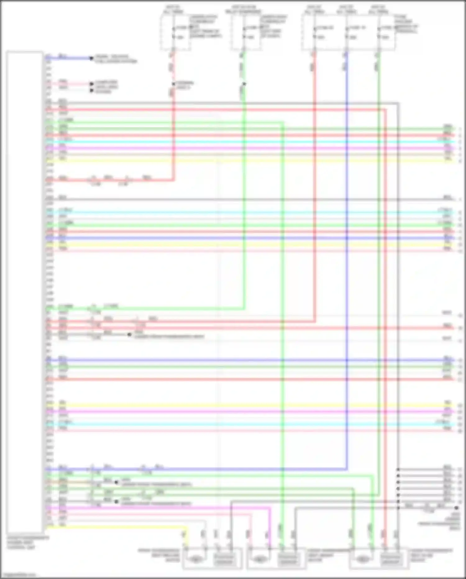 Wiring diagram front passenger's seat height motor for Acura RDX III (2018-2021) (3 of 3)