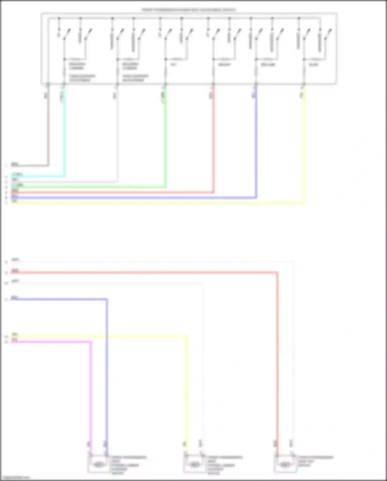 Wiring diagram front passenger's seat power lumbar support motor a for Acura RDX III (2018-2021) (2 of 3)