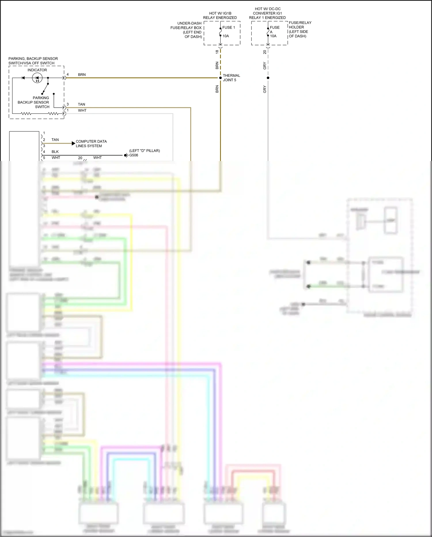 Acura RDX III (2018-2021) left front corner sensor wiring diagram  (1 of 1)