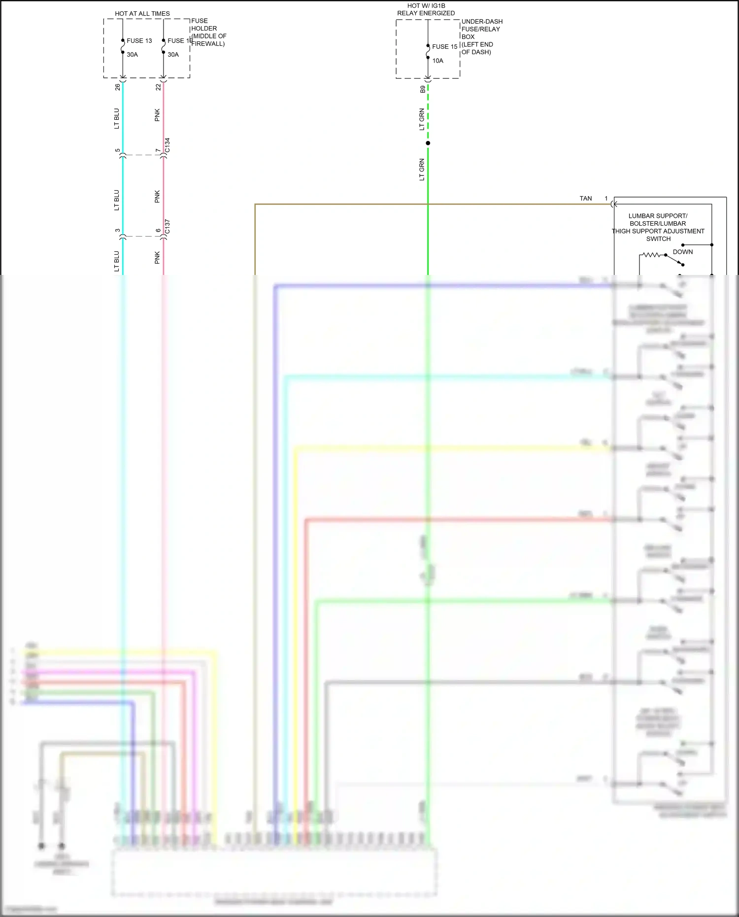 Acura RDX III (2018-2021) mode select switch wiring diagram  (1 of 1)