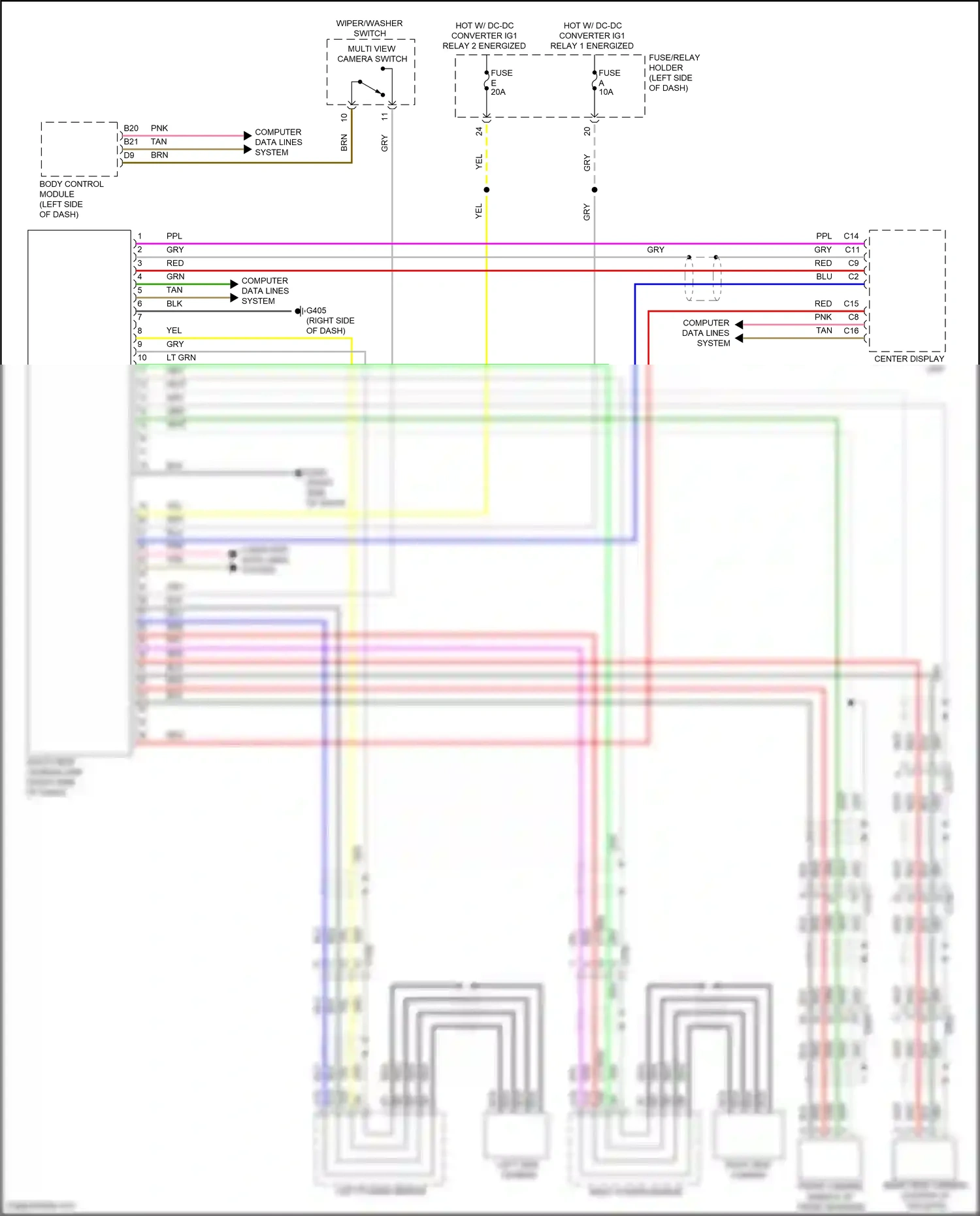 Acura RDX III (2018-2021) multi view camera unit wiring diagram  (3 of 4)