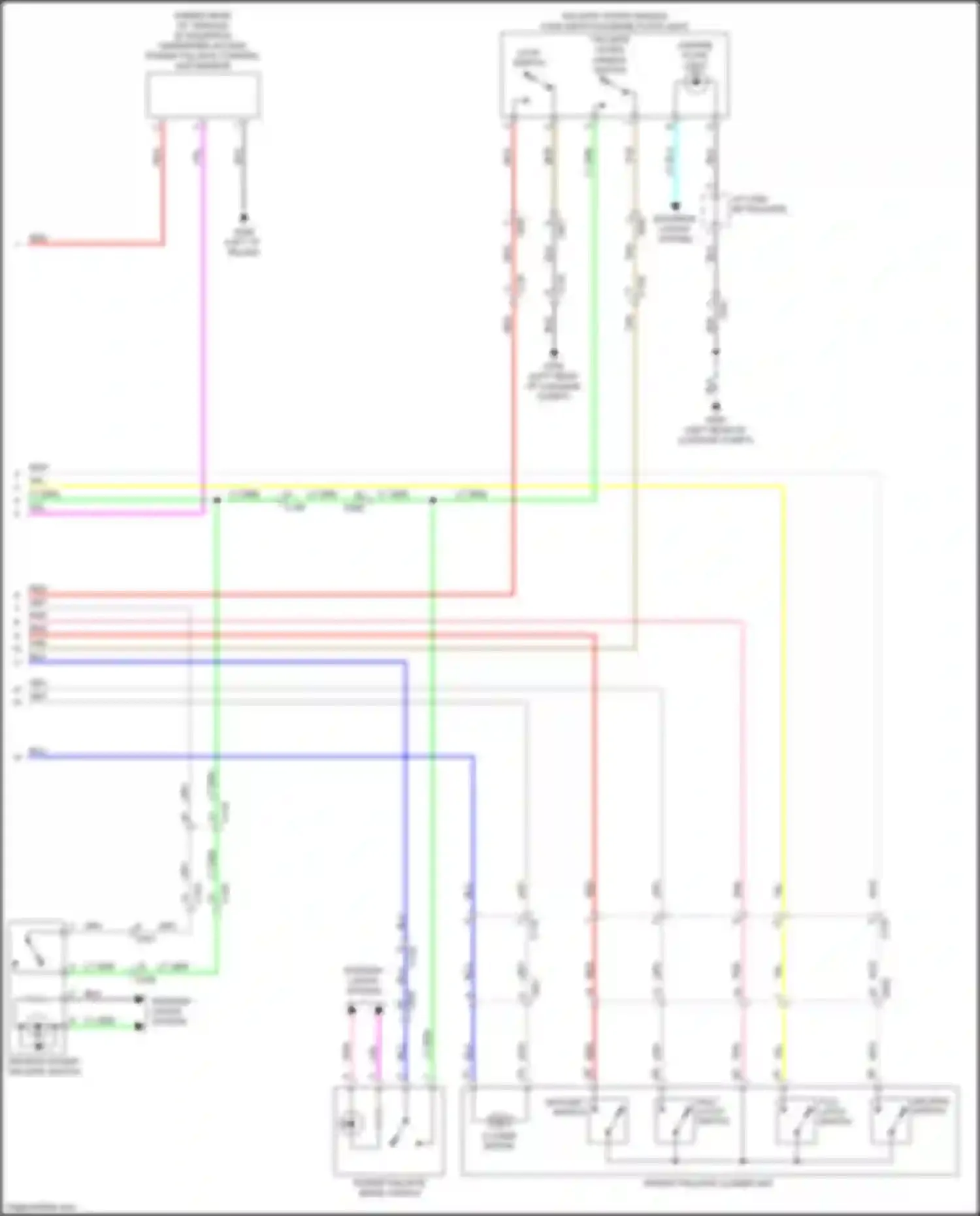 Wiring diagram power tailgate inside switch for Acura RDX III (2018-2021) (3 of 3)