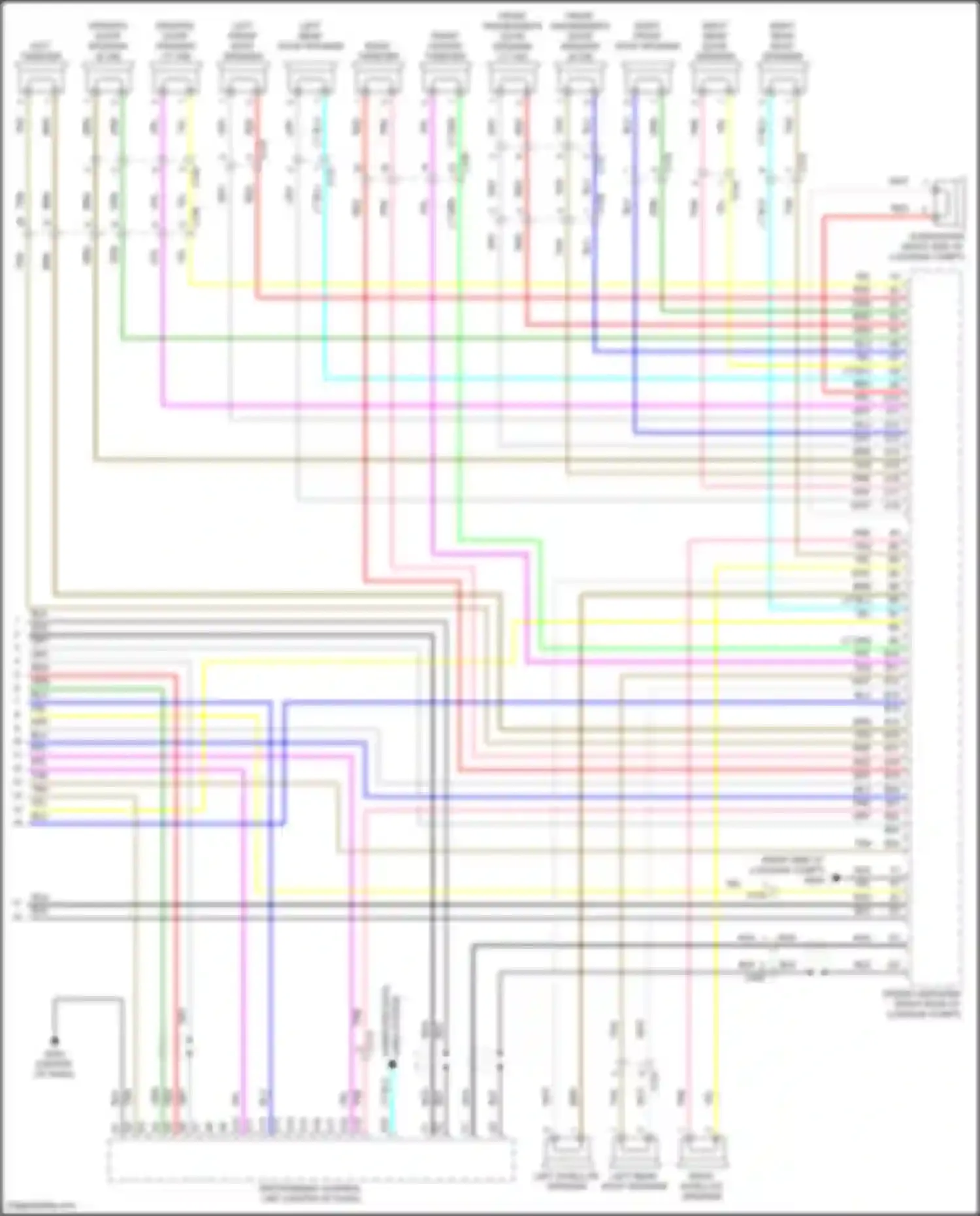 Wiring diagram right rear roof speaker for Acura RDX III (2018-2021) (1 of 2)
