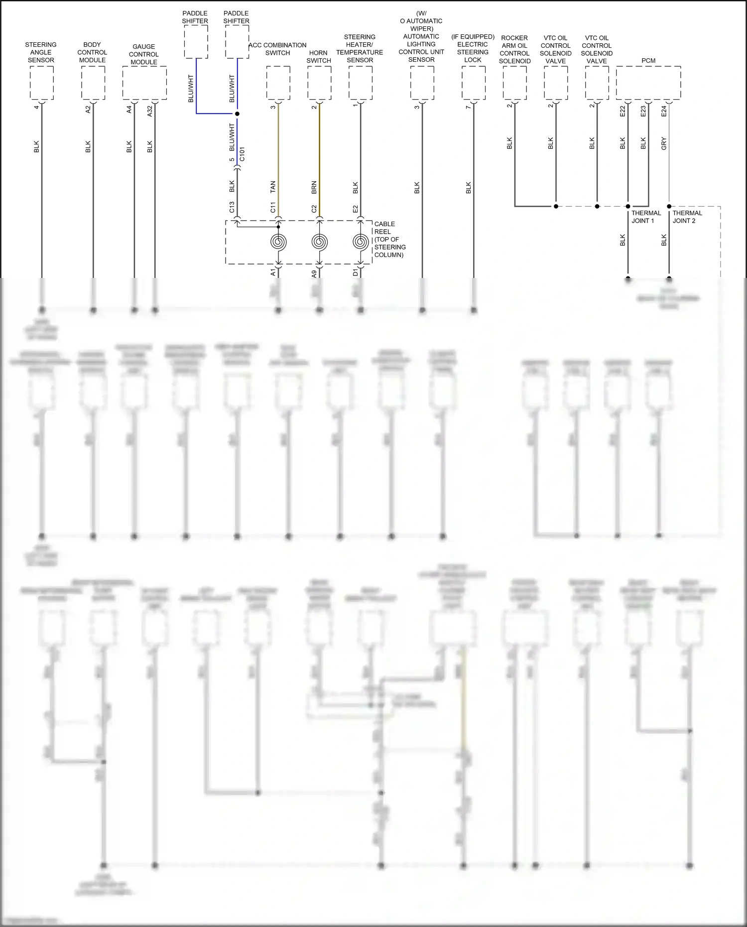 Acura RDX III (2018-2021) steering angle sensor wiring diagram  (3 of 4)