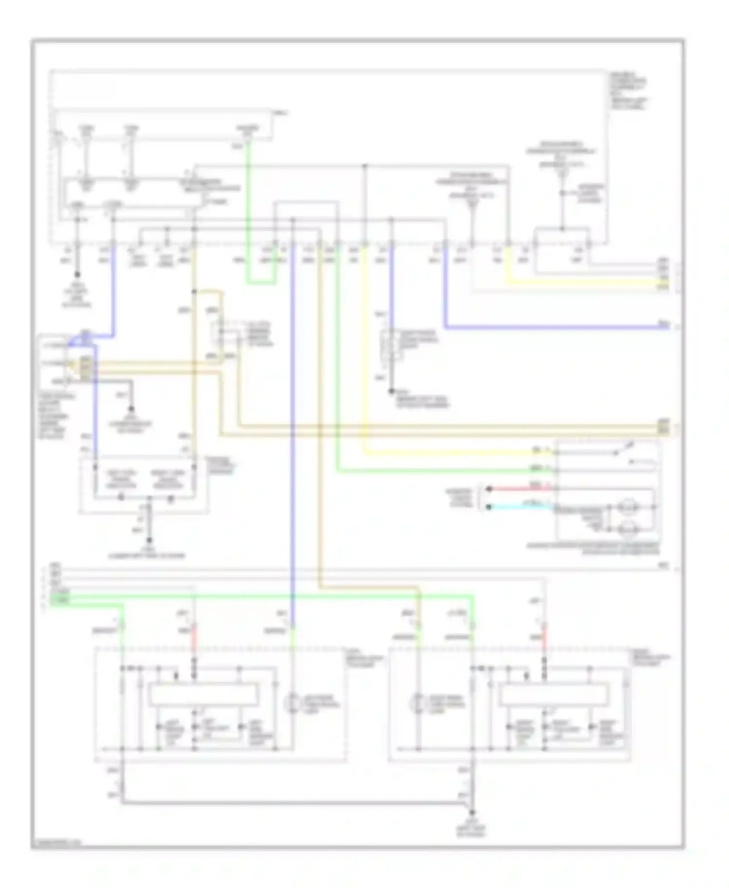 RL Acura II facelift (2008-2012): Exterior lamps circuit, without cmbs/pax; elite package (2 of 3)