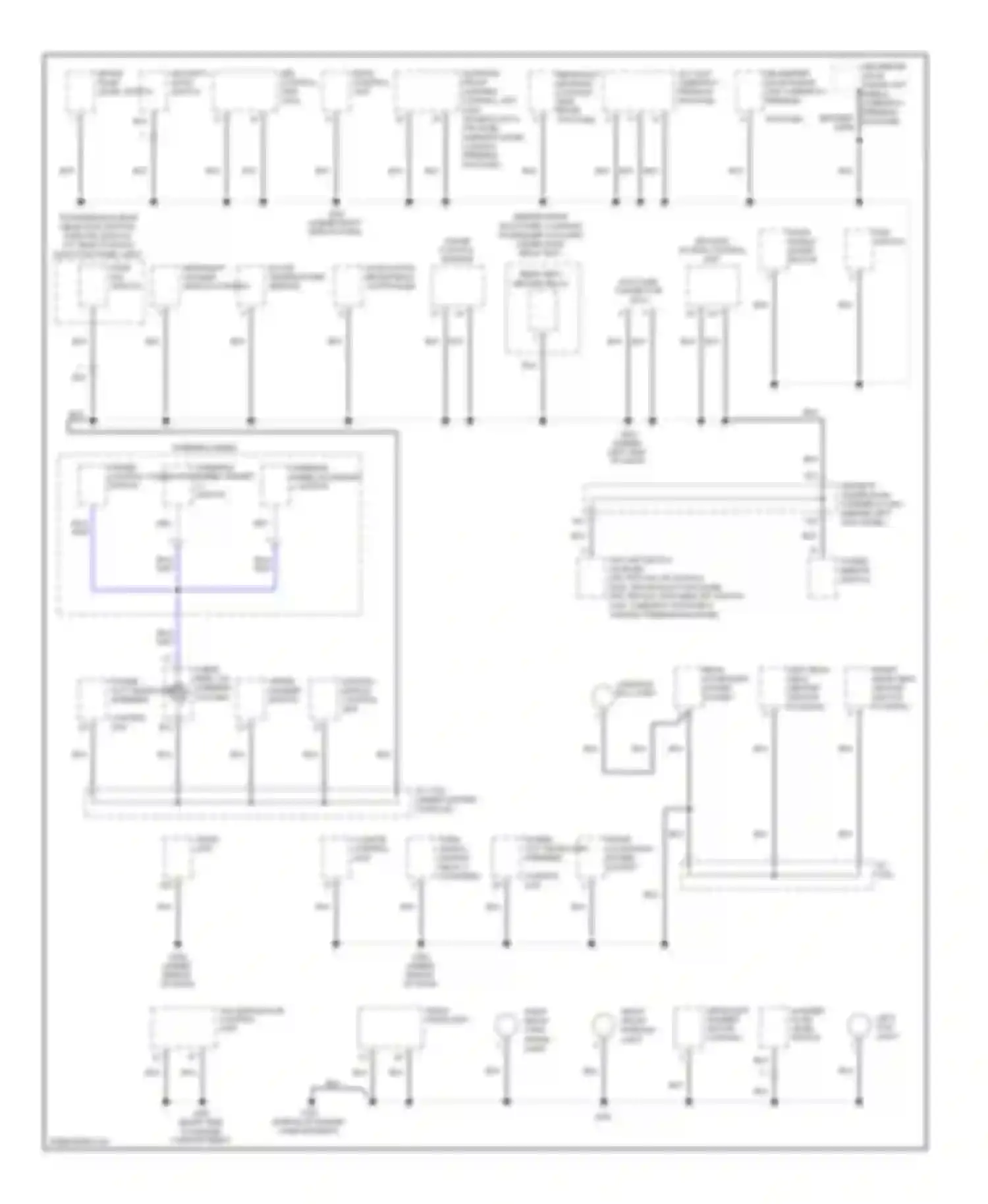 RL Acura II facelift (2008-2012): Ground distribution circuit (3 of 5)