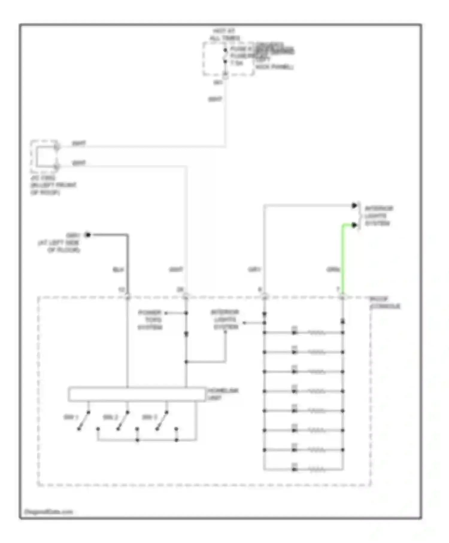 RL Acura II facelift (2008-2012): Home link remote control circuit