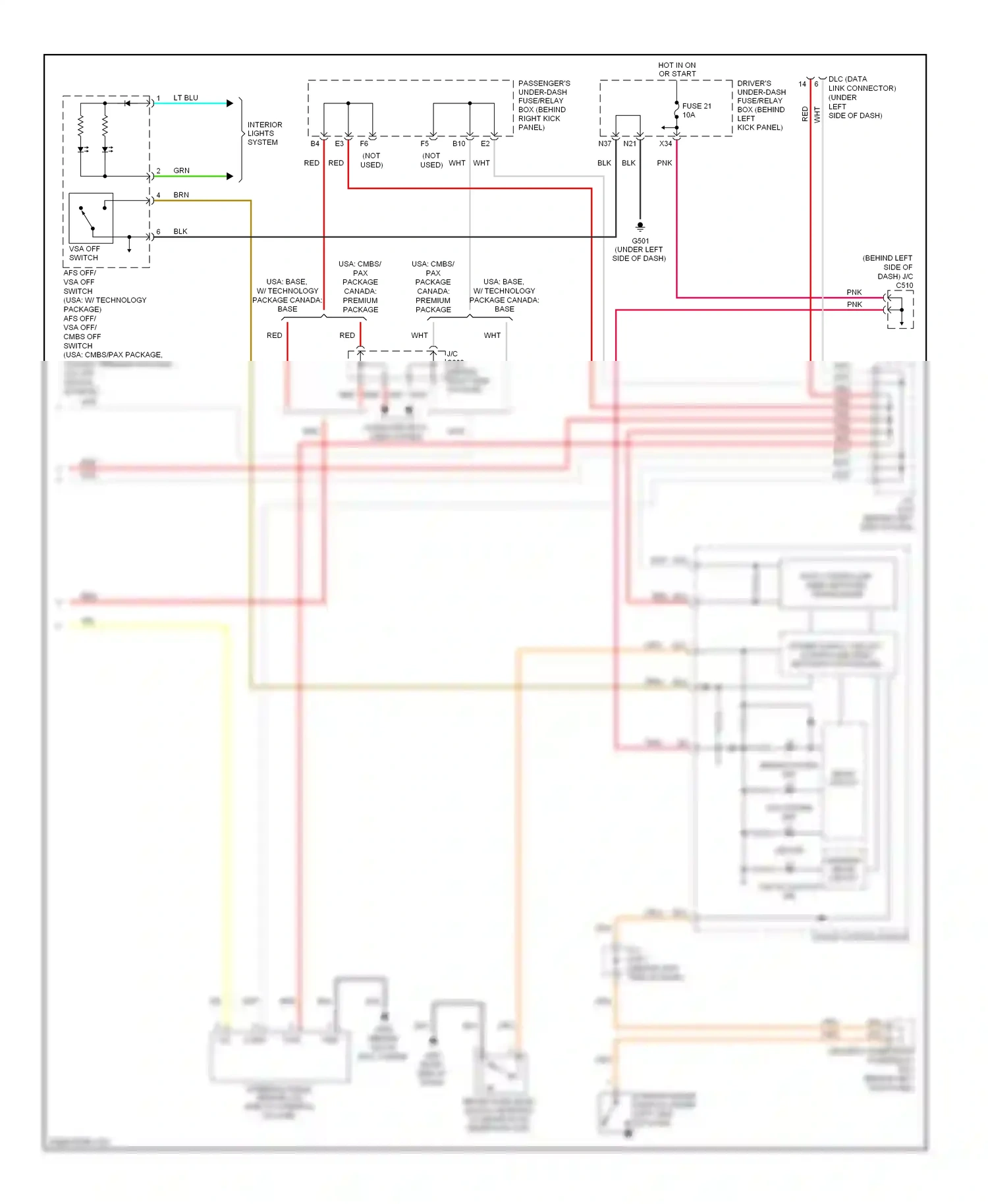 Acura RL II facelift (2008-2012) abs ind. wiring diagram  (1 of 1)