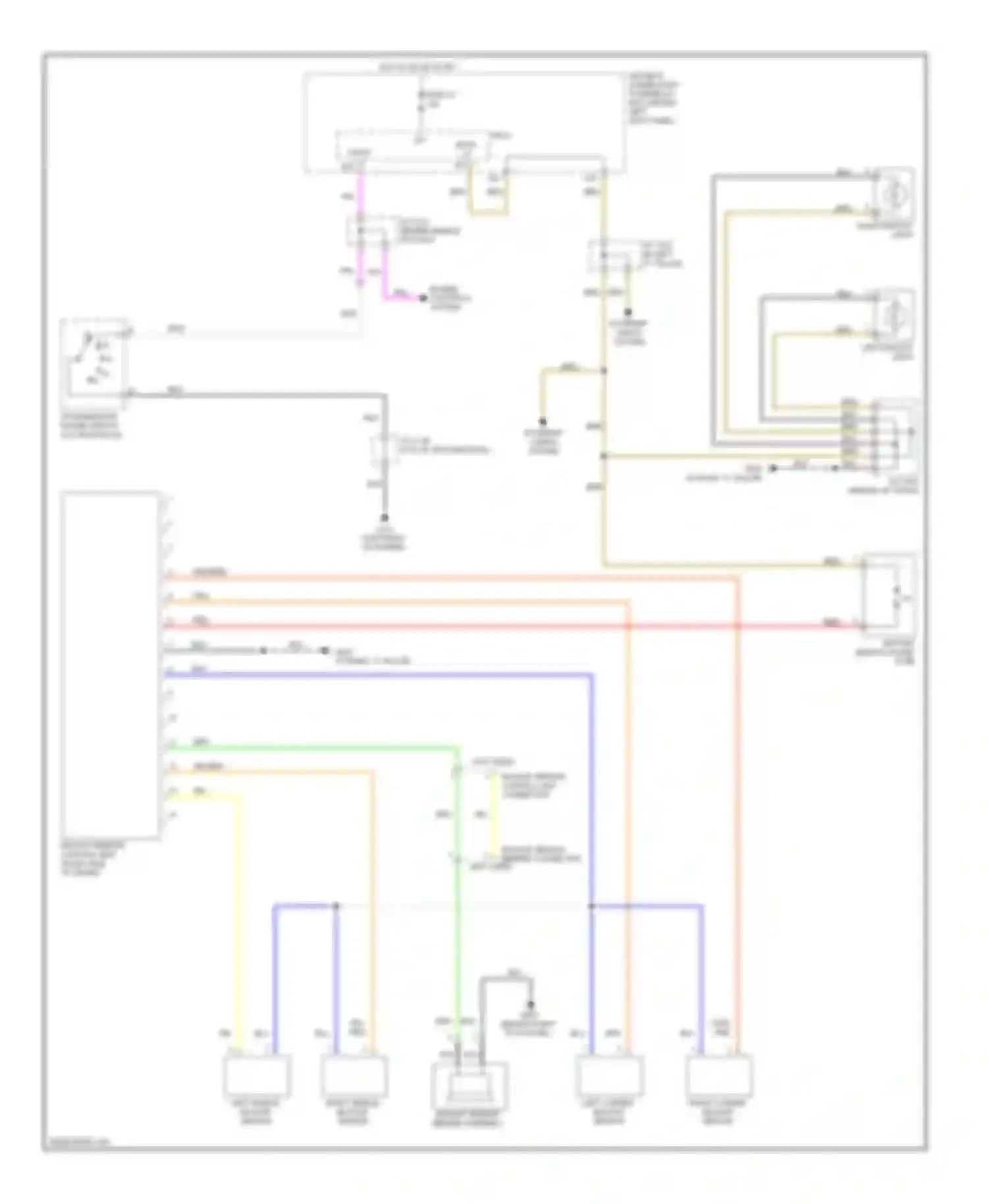 Wiring diagram backup sensor beeper assembly for Acura RL II facelift (2008-2012) (1 of 1)