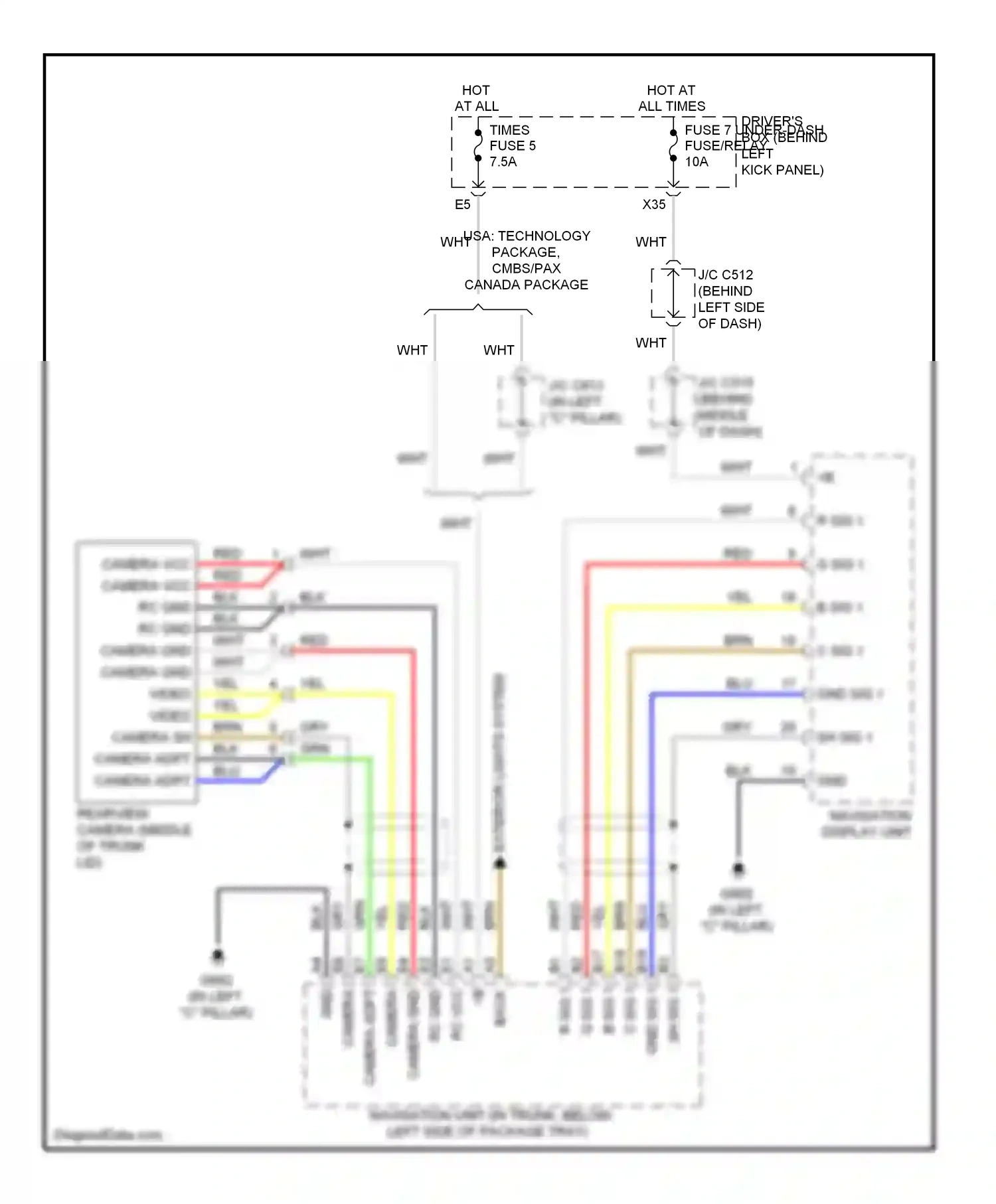 Acura RL II facelift (2008-2012) blu wiring diagram  (60 of 104)