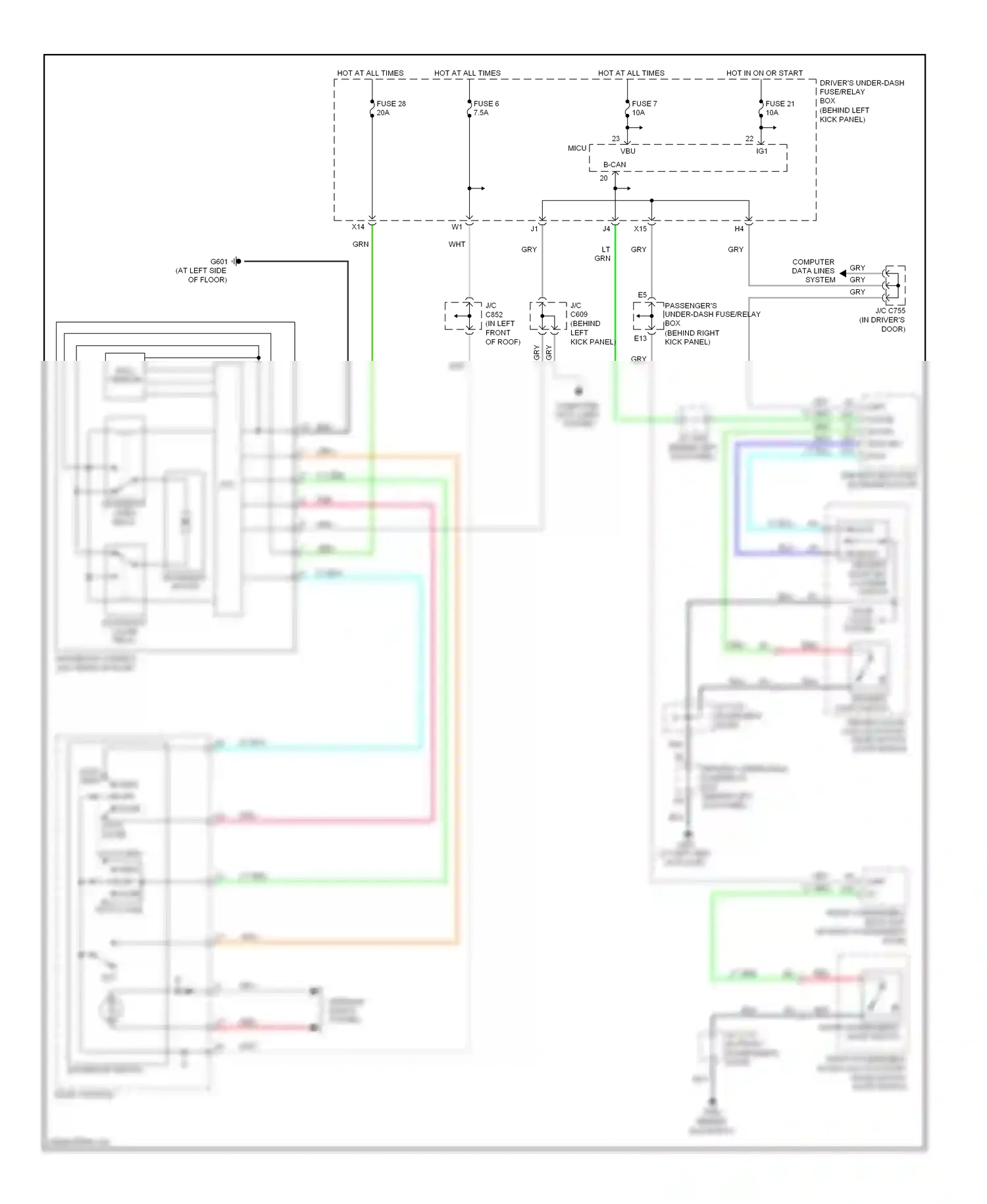Acura RL II facelift (2008-2012) blu wiring diagram  (73 of 104)
