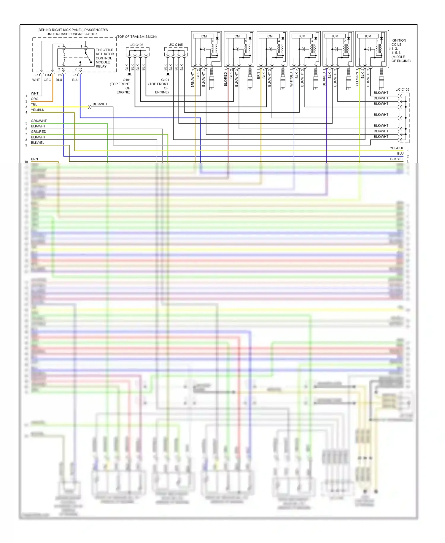 Acura RL II facelift (2008-2012) braided wire wiring diagram  (4 of 4)