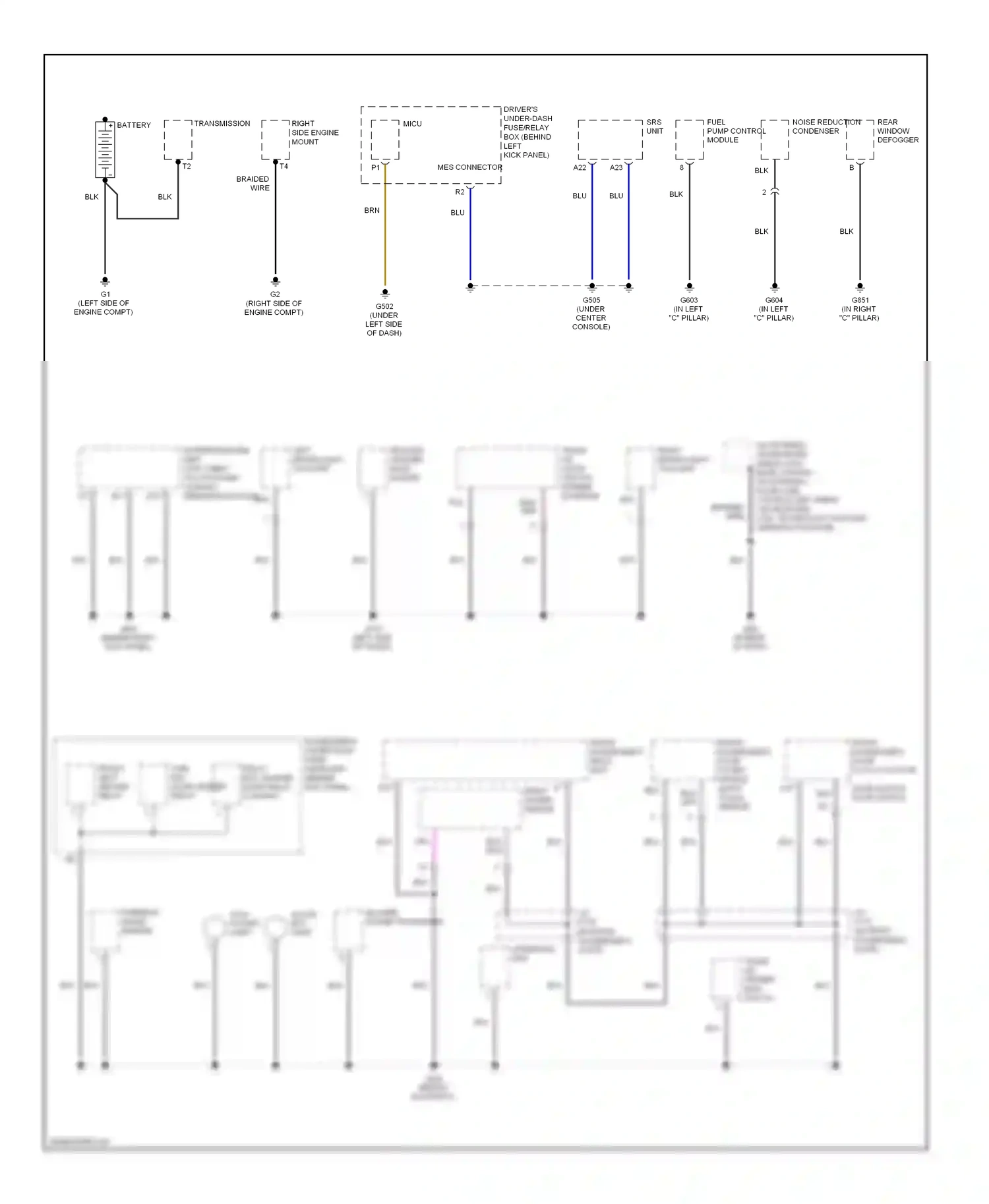 Acura RL II facelift (2008-2012) braided wire wiring diagram  (1 of 4)