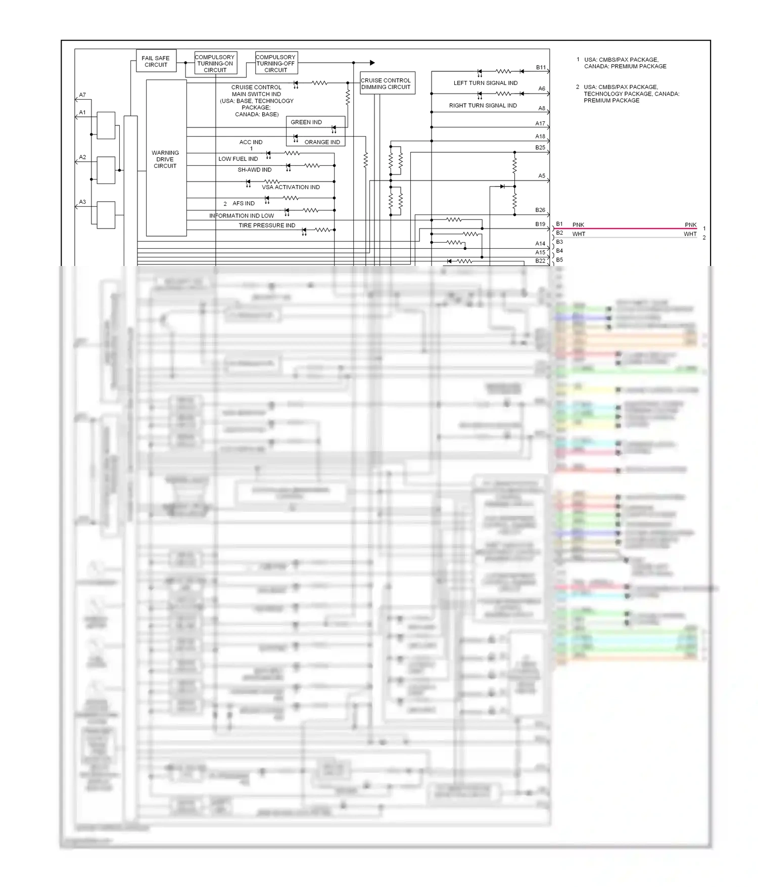 Acura RL II facelift (2008-2012) cruise control system wiring diagram  (2 of 4)