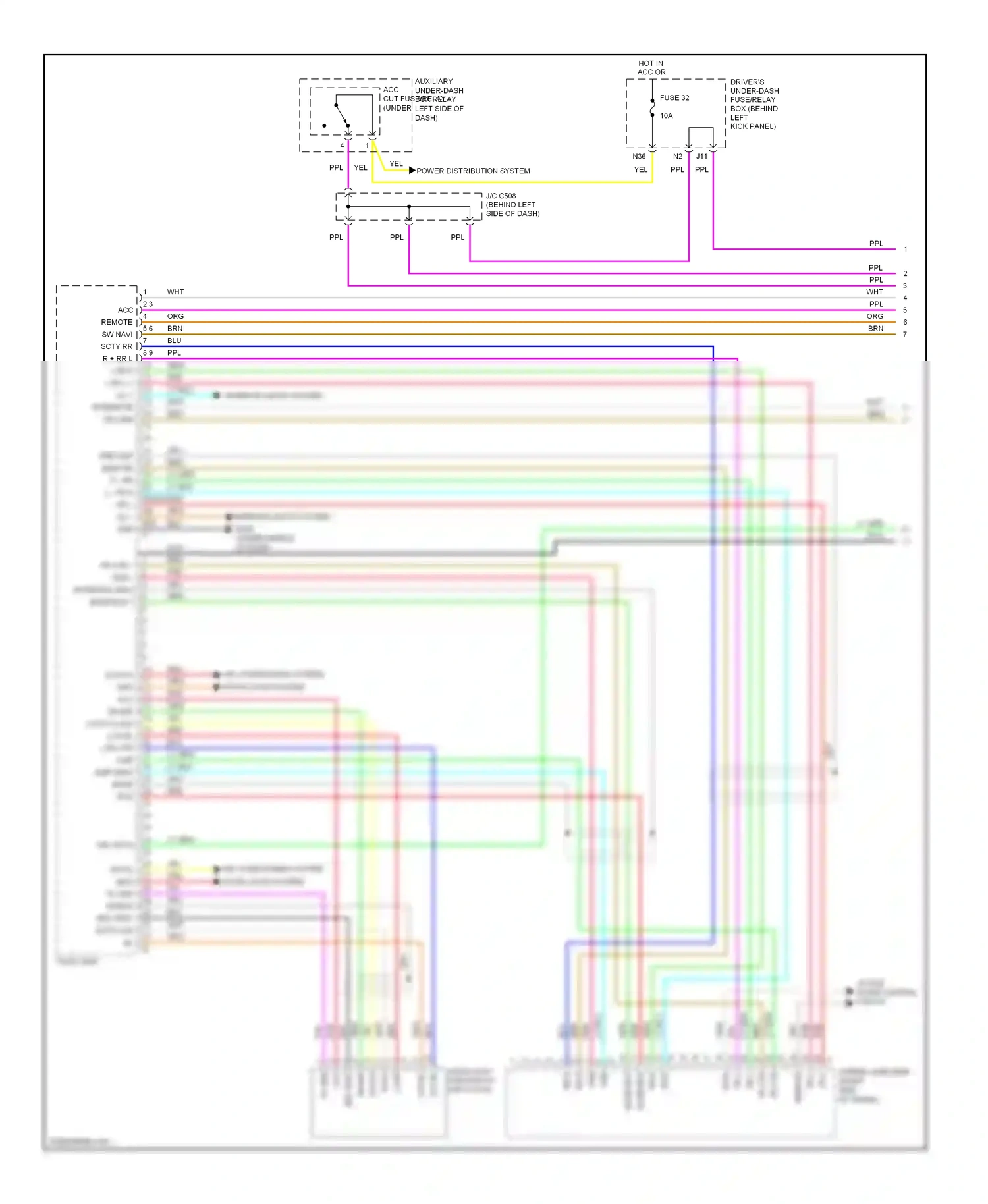 Acura RL II facelift (2008-2012) fr ctr + wiring diagram  (1 of 4)