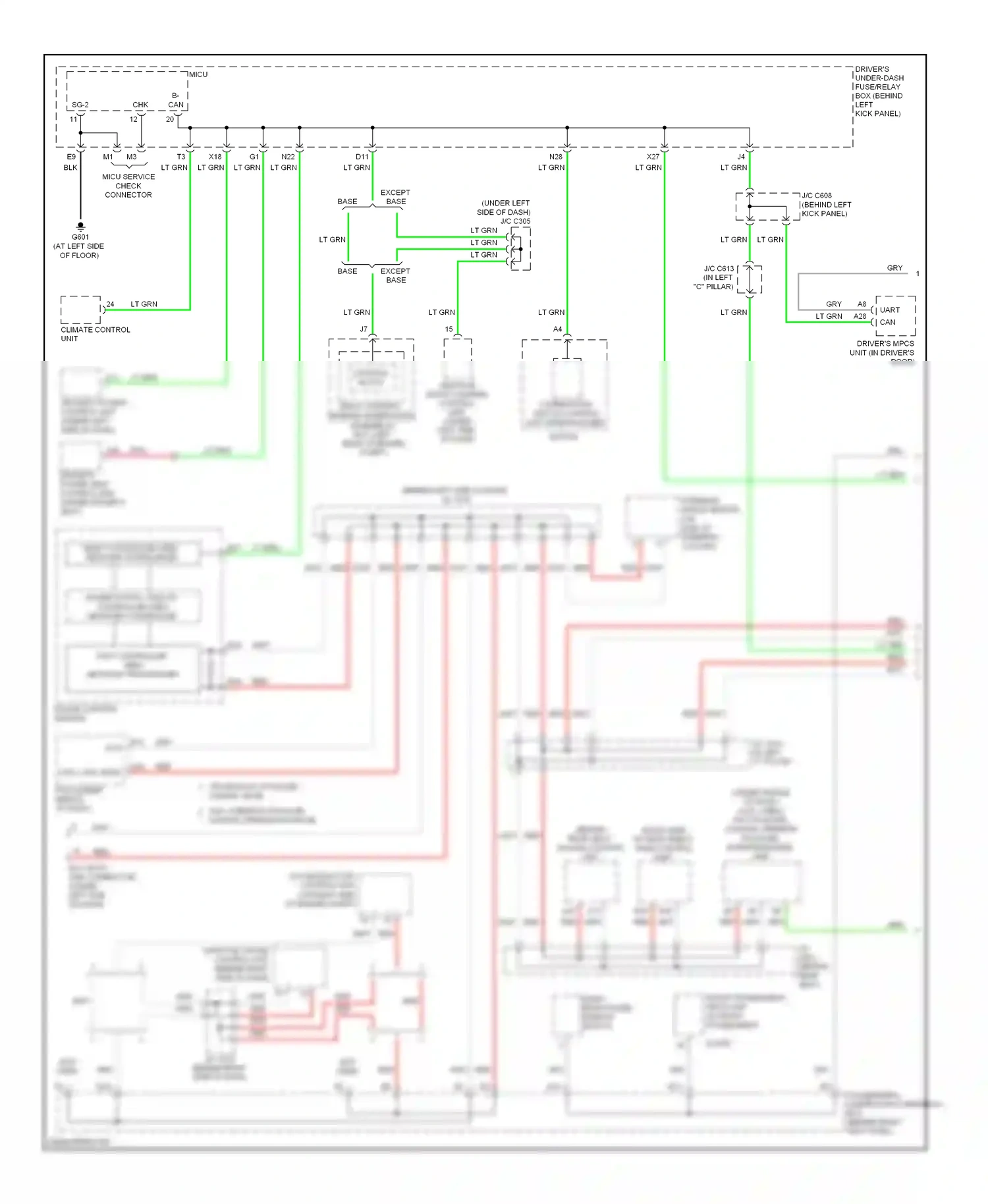 Acura RL II facelift (2008-2012) front passenger's mpcs unit (in front passenger's wiring diagram  (1 of 1)