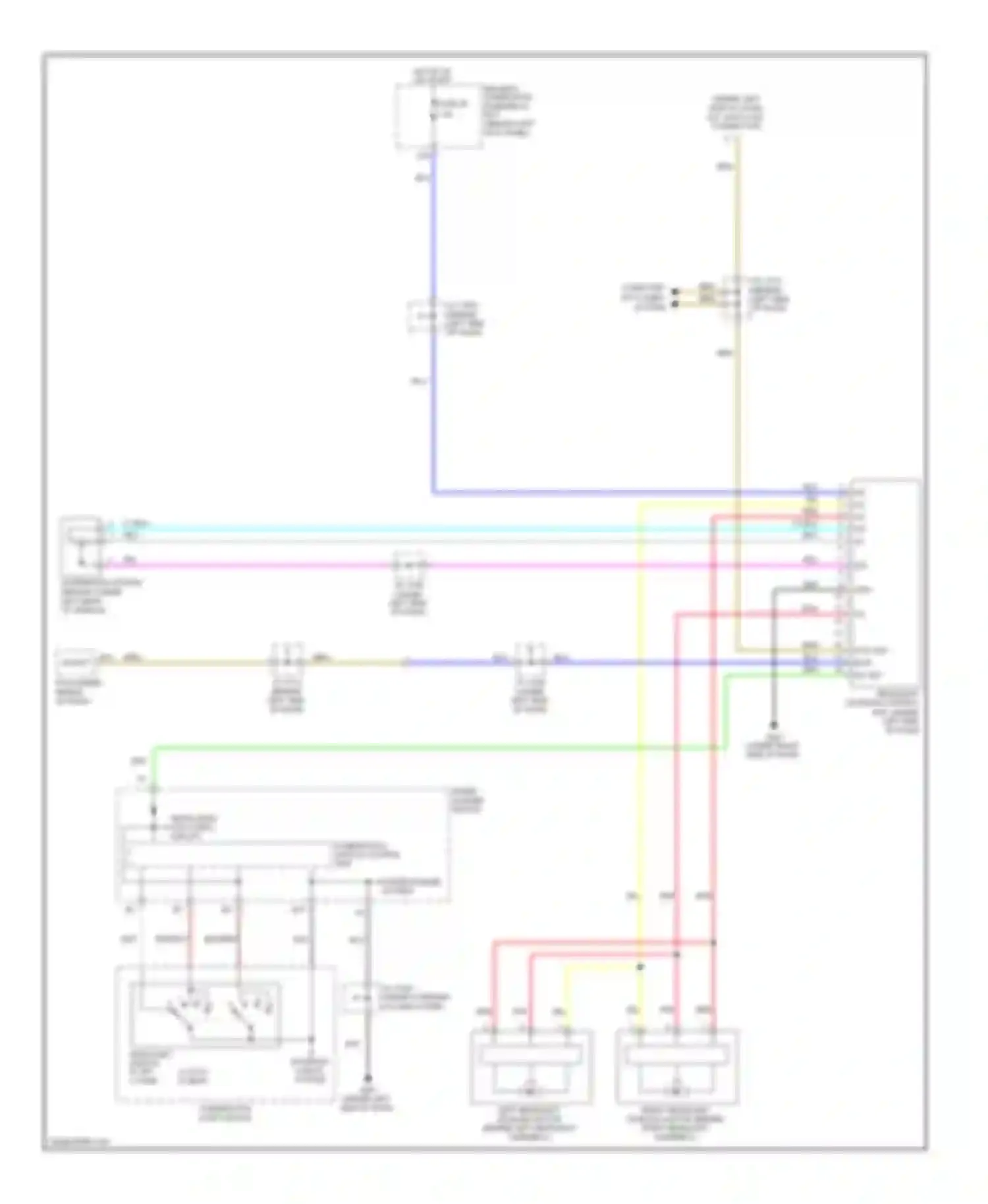 Wiring diagram headlamps, fog lamps circuit for Acura RL II facelift (2008-2012) (1 of 1)