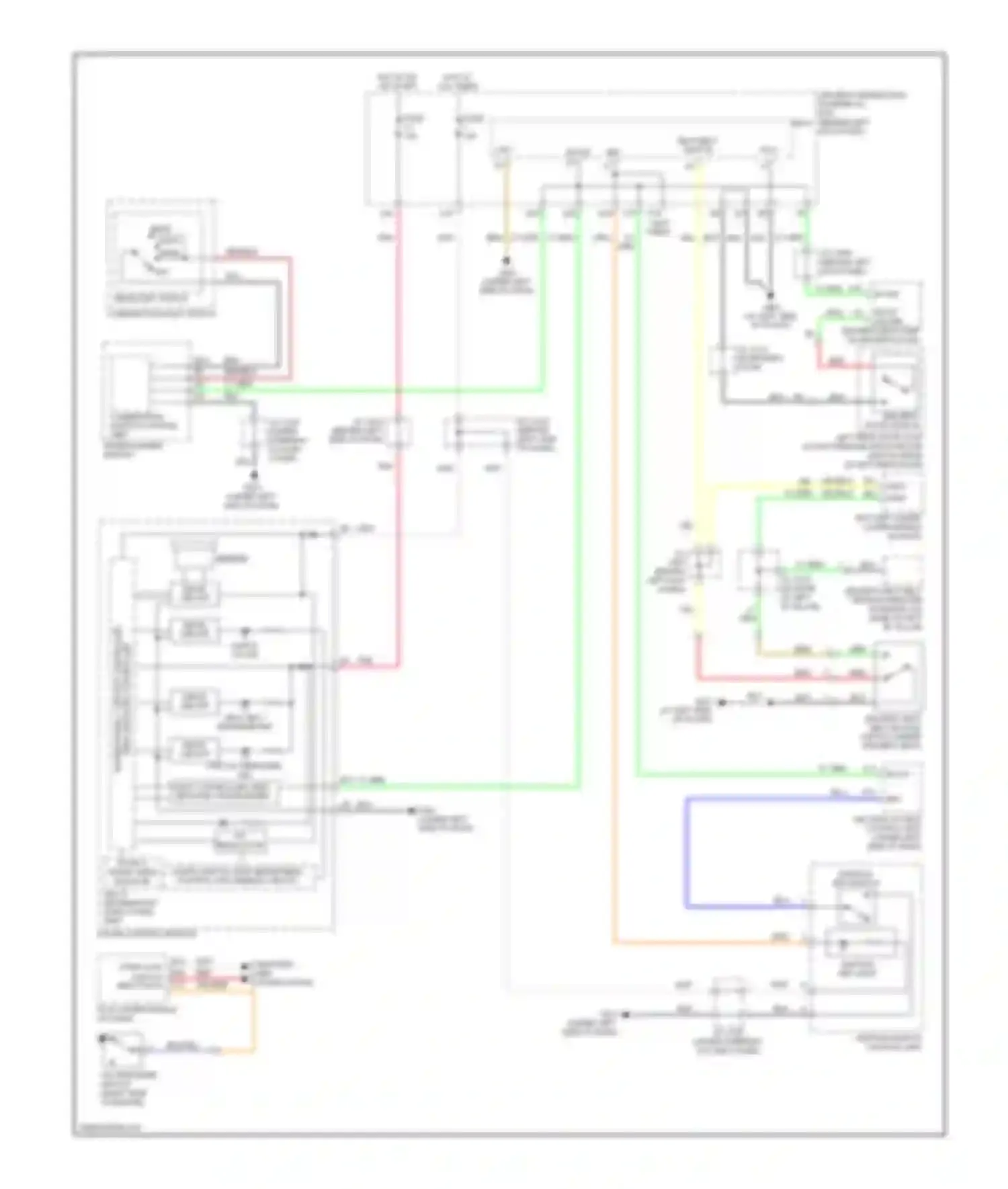 Wiring diagram ignition switch control unit for Acura RL II facelift (2008-2012) (1 of 7)