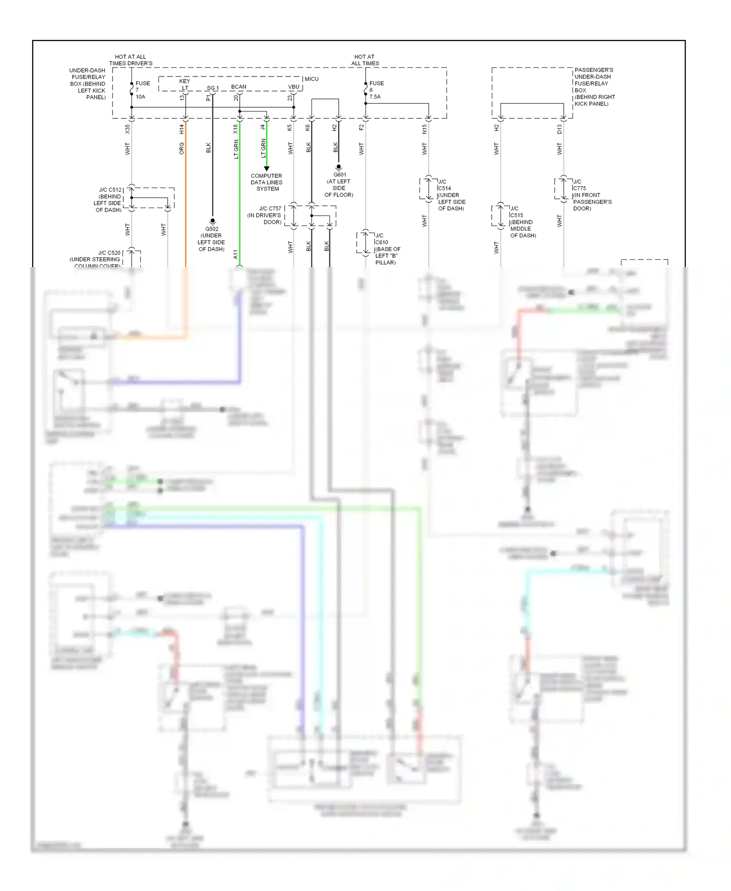 Acura RL II facelift (2008-2012) key lt- wiring diagram  (1 of 1)