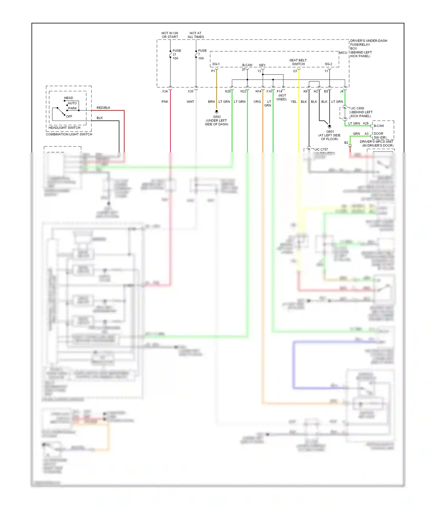 Acura RL II facelift (2008-2012) lbsc lbsd wiring diagram  (1 of 1)