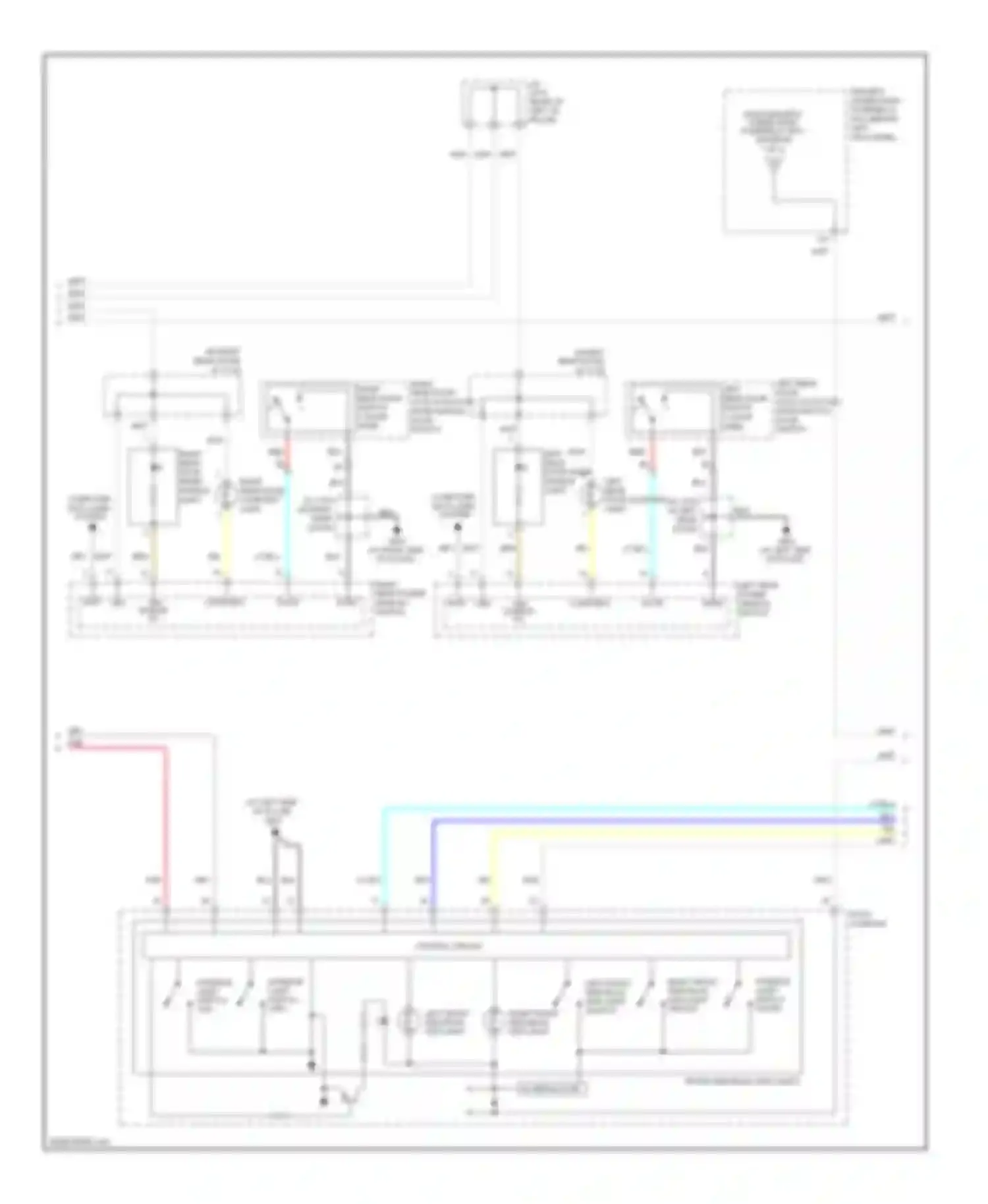 Wiring diagram left front individual map light for Acura RL II facelift (2008-2012) (1 of 1)