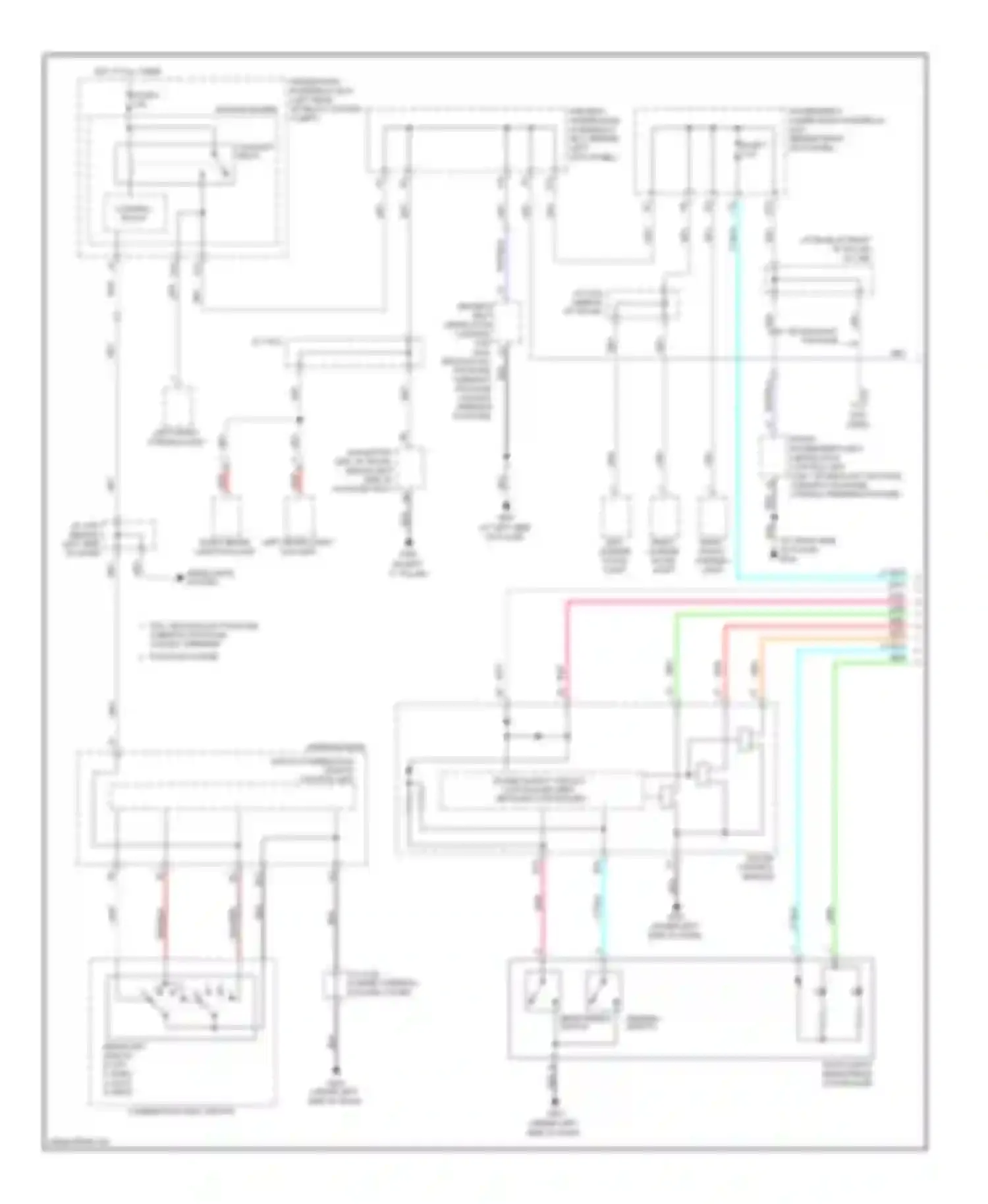 Wiring diagram left license plate light for Acura RL II facelift (2008-2012) (3 of 4)