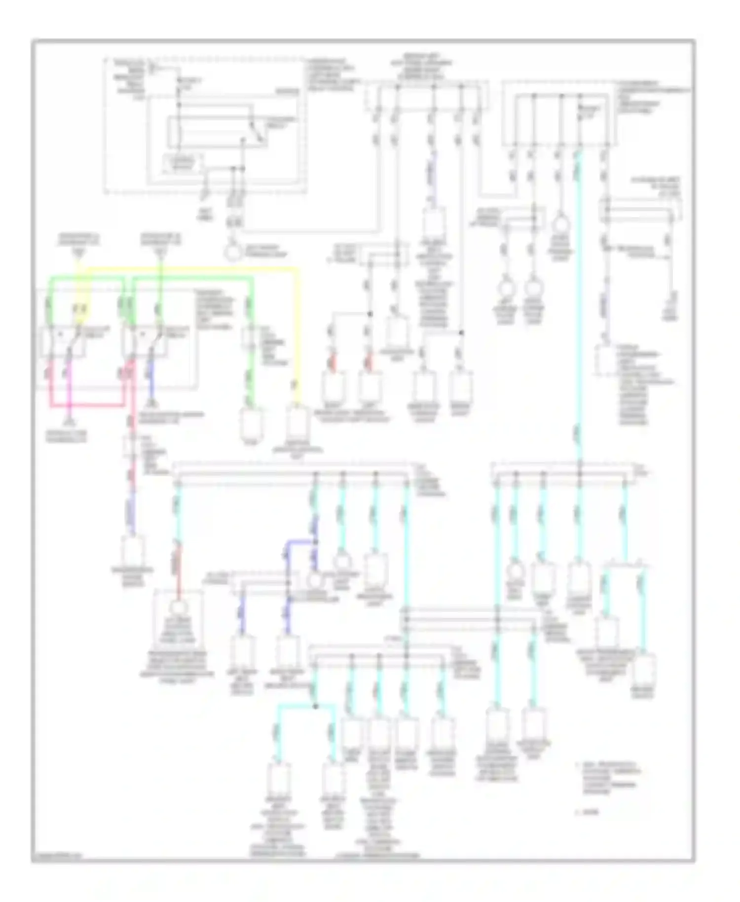 Wiring diagram left license plate light for Acura RL II facelift (2008-2012) (4 of 4)