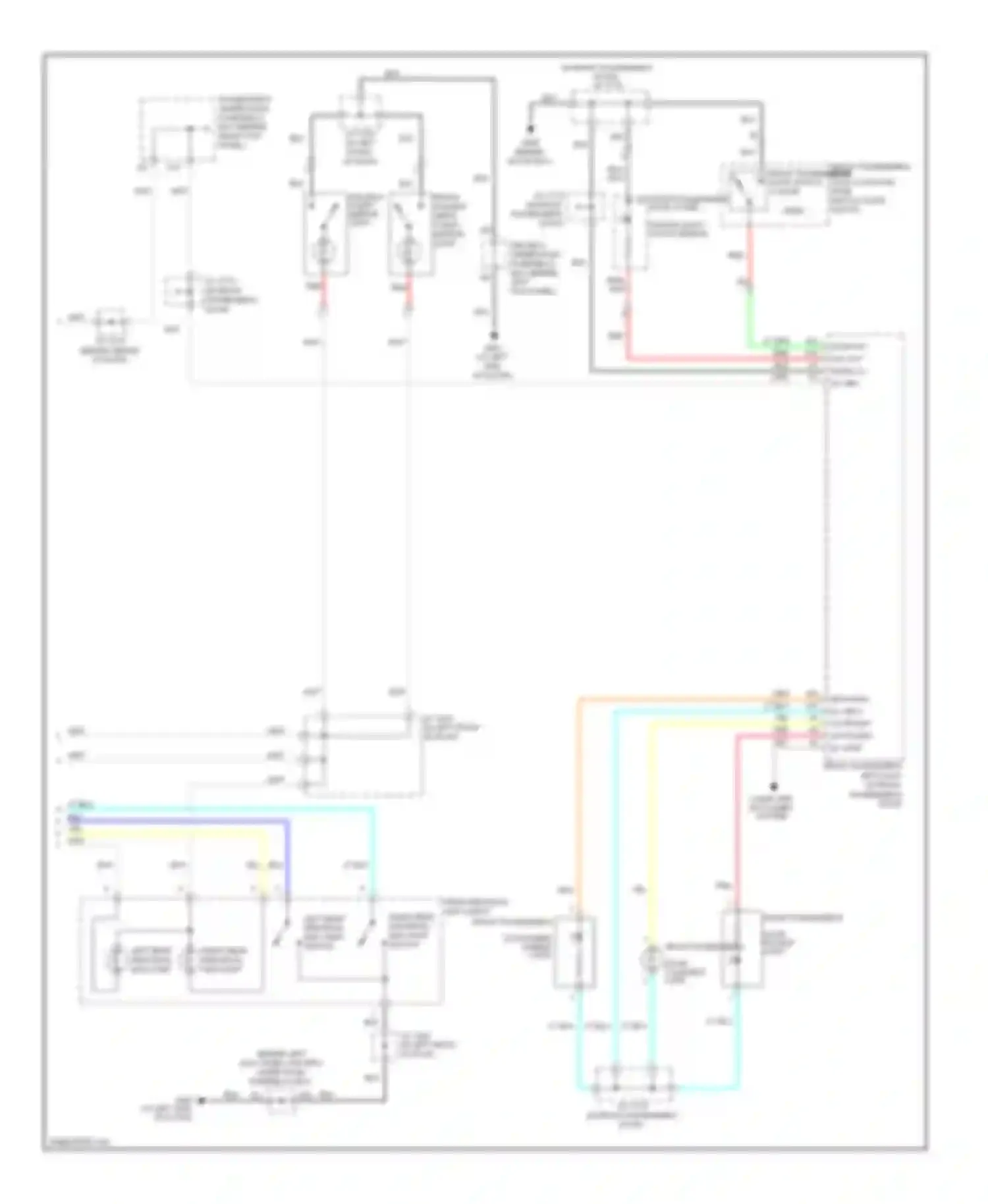 Wiring diagram left rear individual map light for Acura RL II facelift (2008-2012) (1 of 1)
