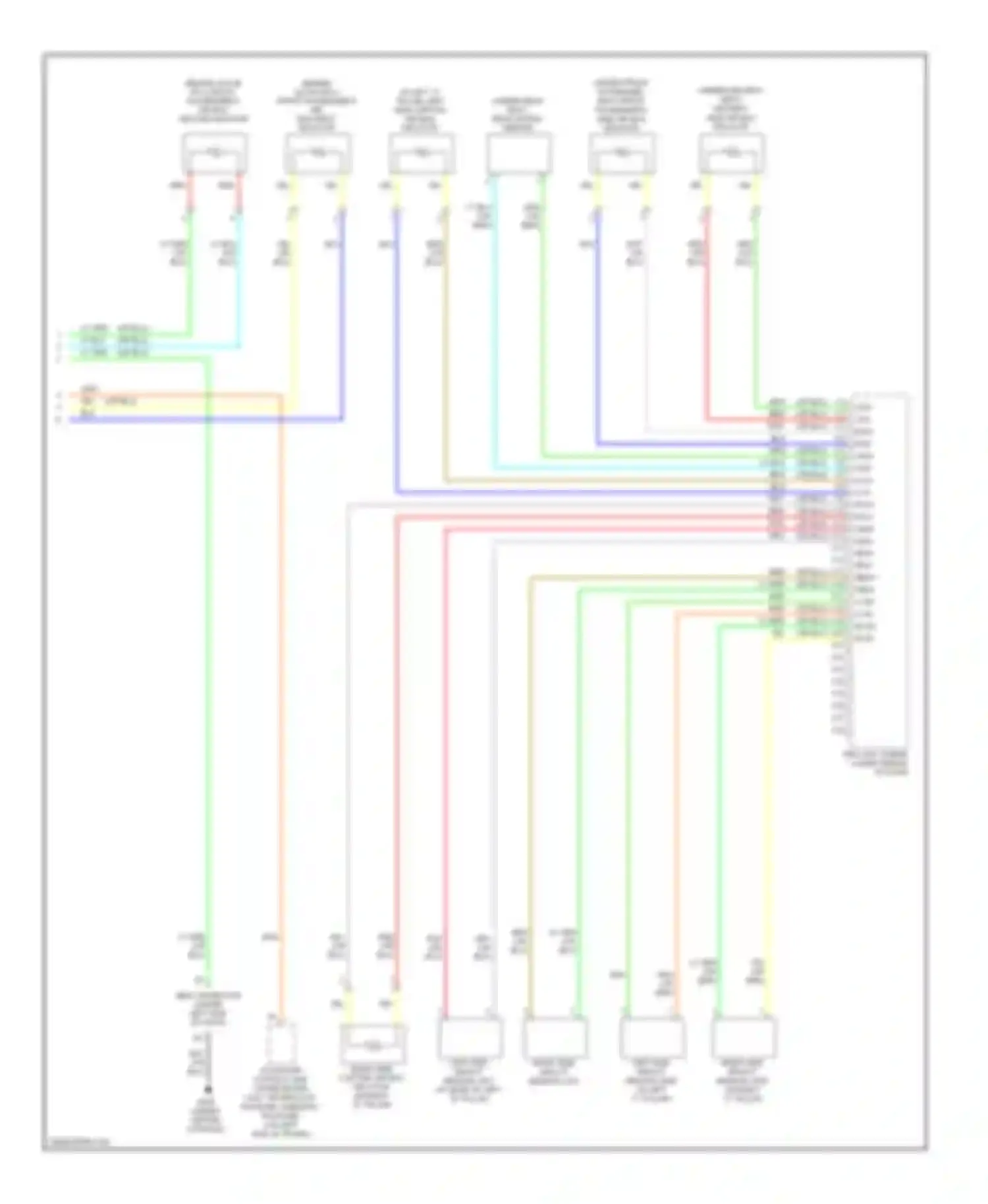 Wiring diagram left side impact for Acura RL II facelift (2008-2012) (1 of 1)