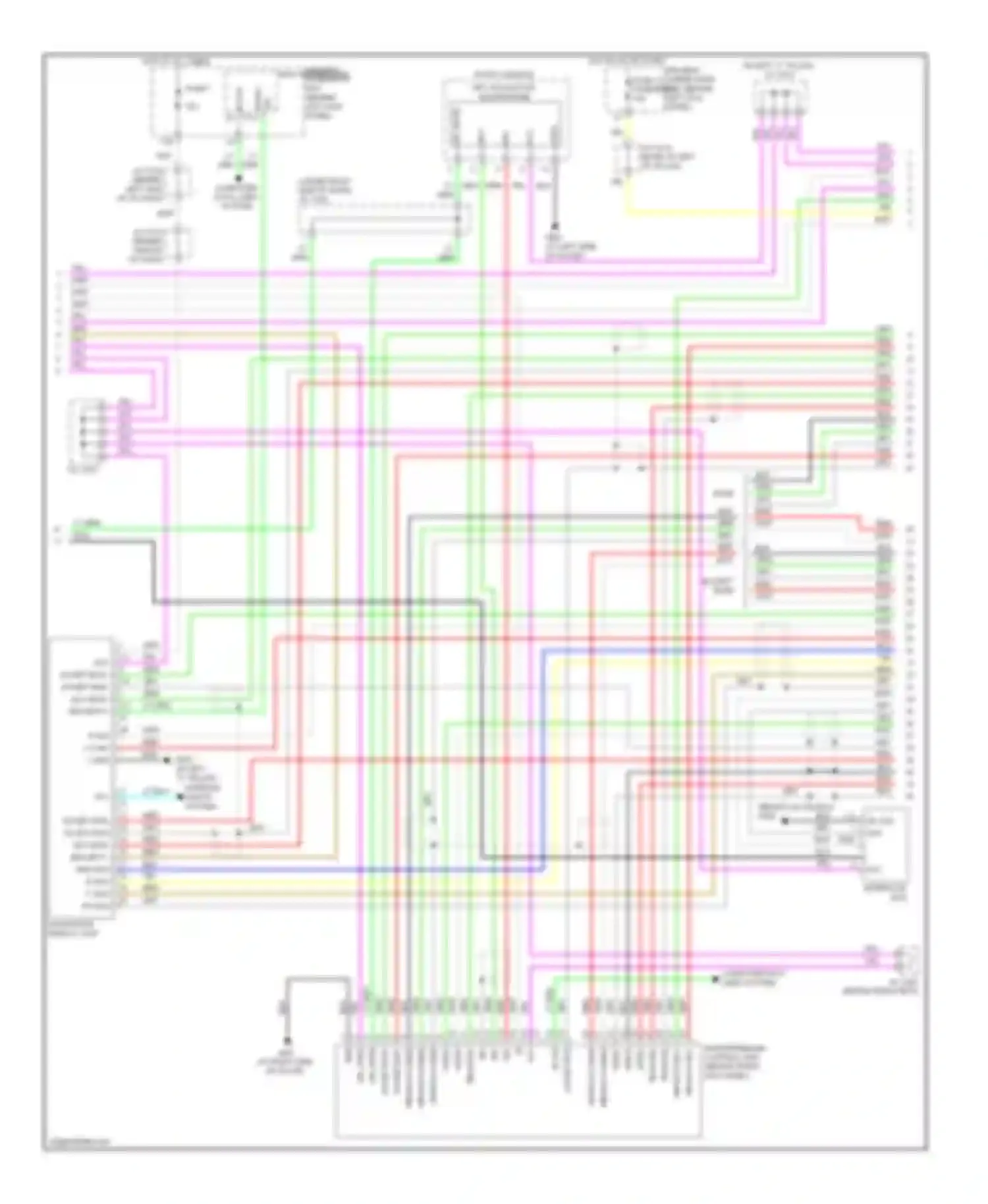 Wiring diagram navigation display unit for Acura RL II facelift (2008-2012) (4 of 9)