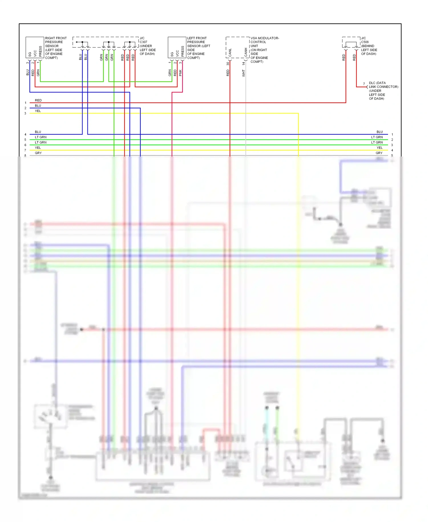 Acura RL II facelift (2008-2012) press fl wiring diagram  (1 of 1)