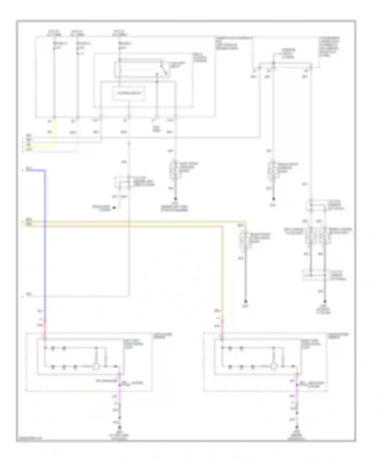 Wiring diagram right front turn signal light for Acura RL II facelift (2008-2012) (2 of 3)