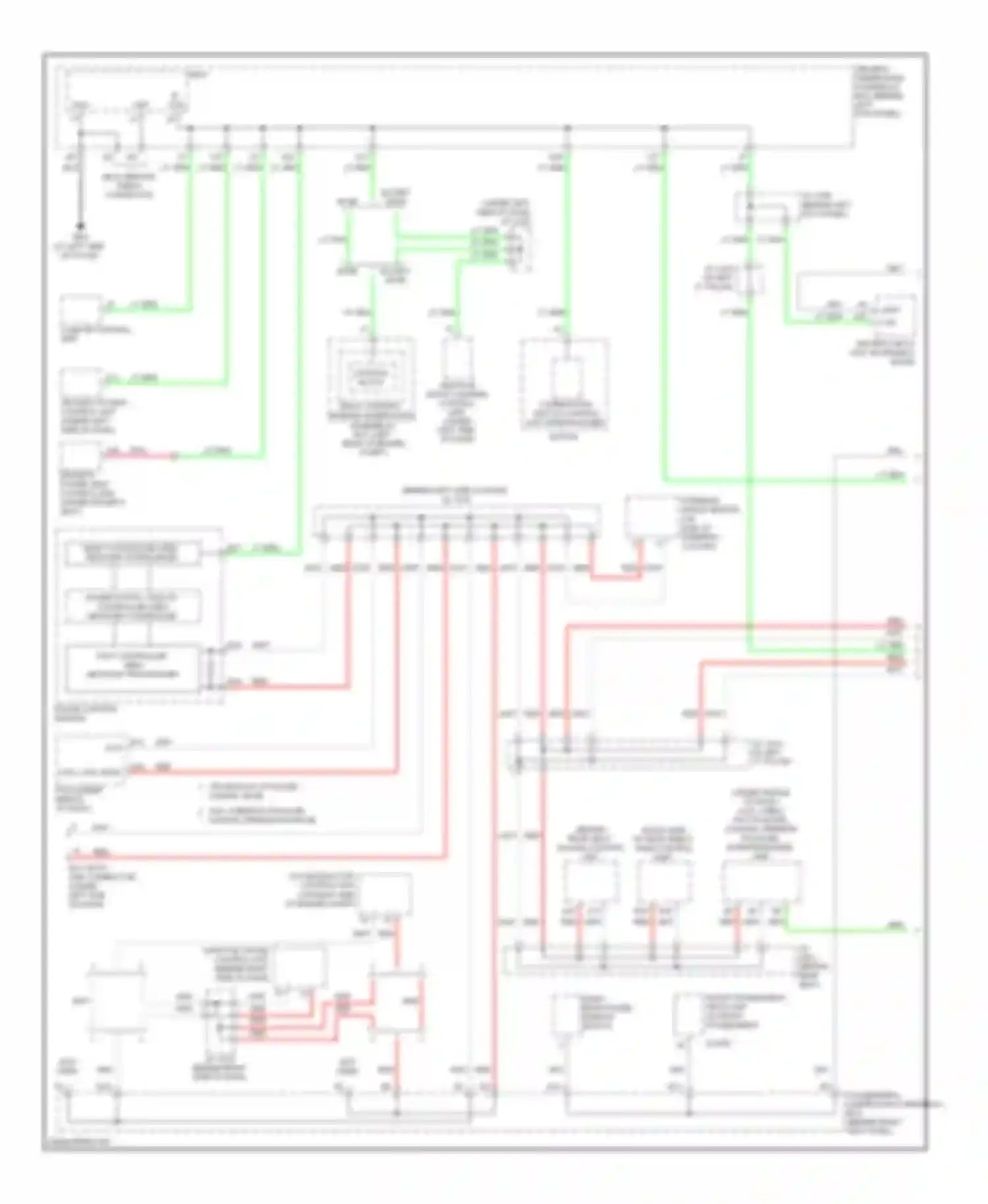 Wiring diagram right rear power window switch for Acura RL II facelift (2008-2012) (4 of 6)