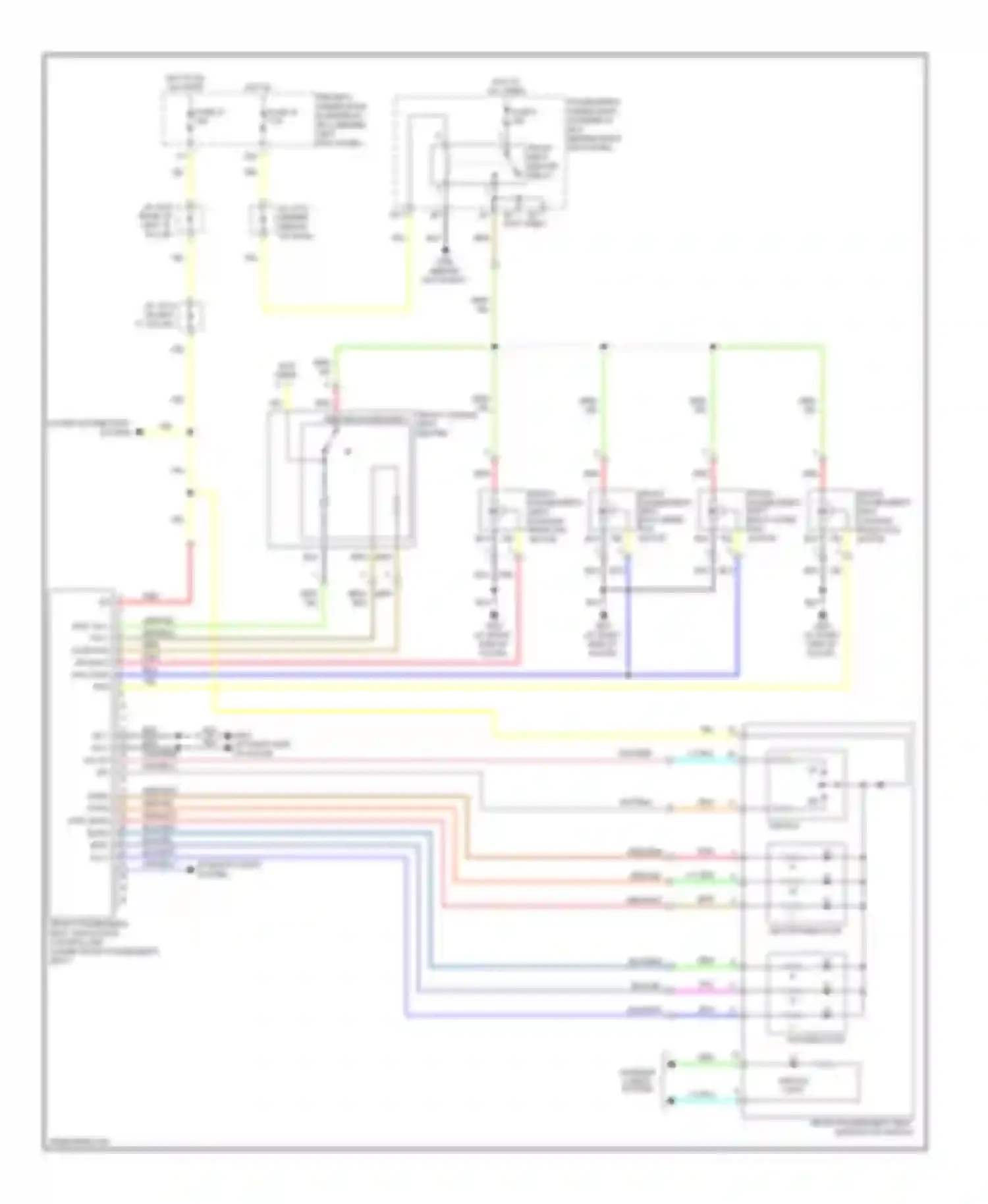 Wiring diagram switch light for Acura RL II facelift (2008-2012) (2 of 2)