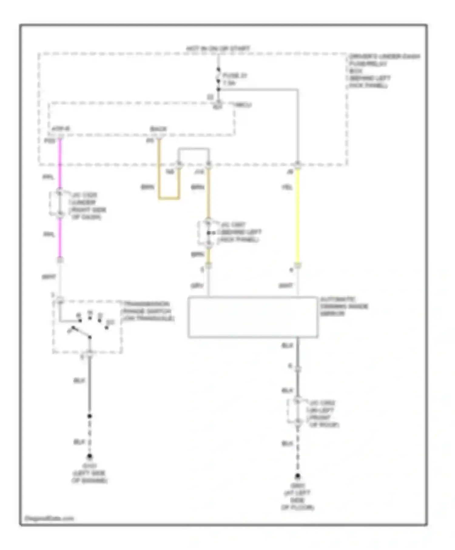 RL Acura II (2004-2008): Automatic day/night mirror circuit